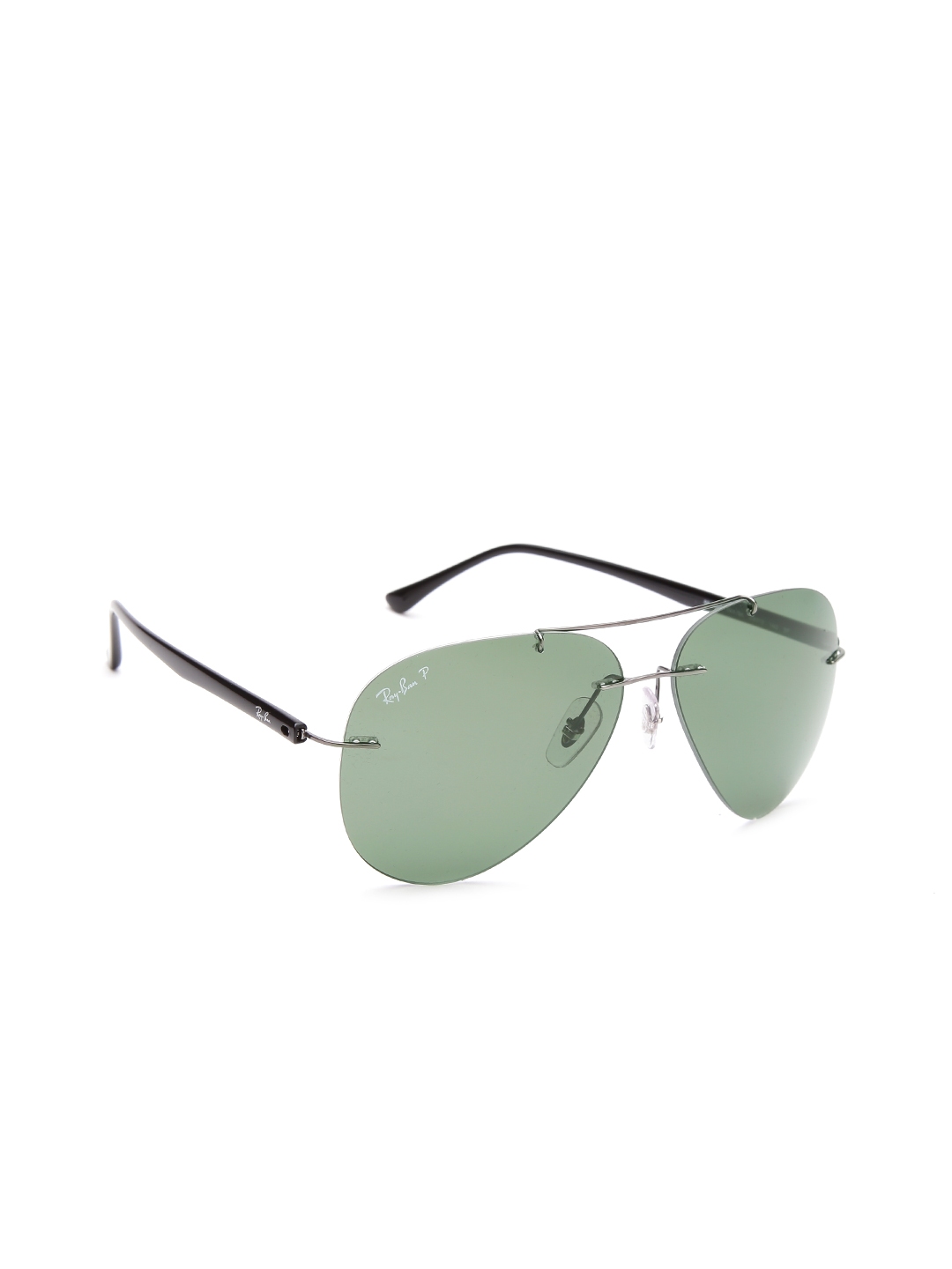 Mens rimless deals aviator sunglasses