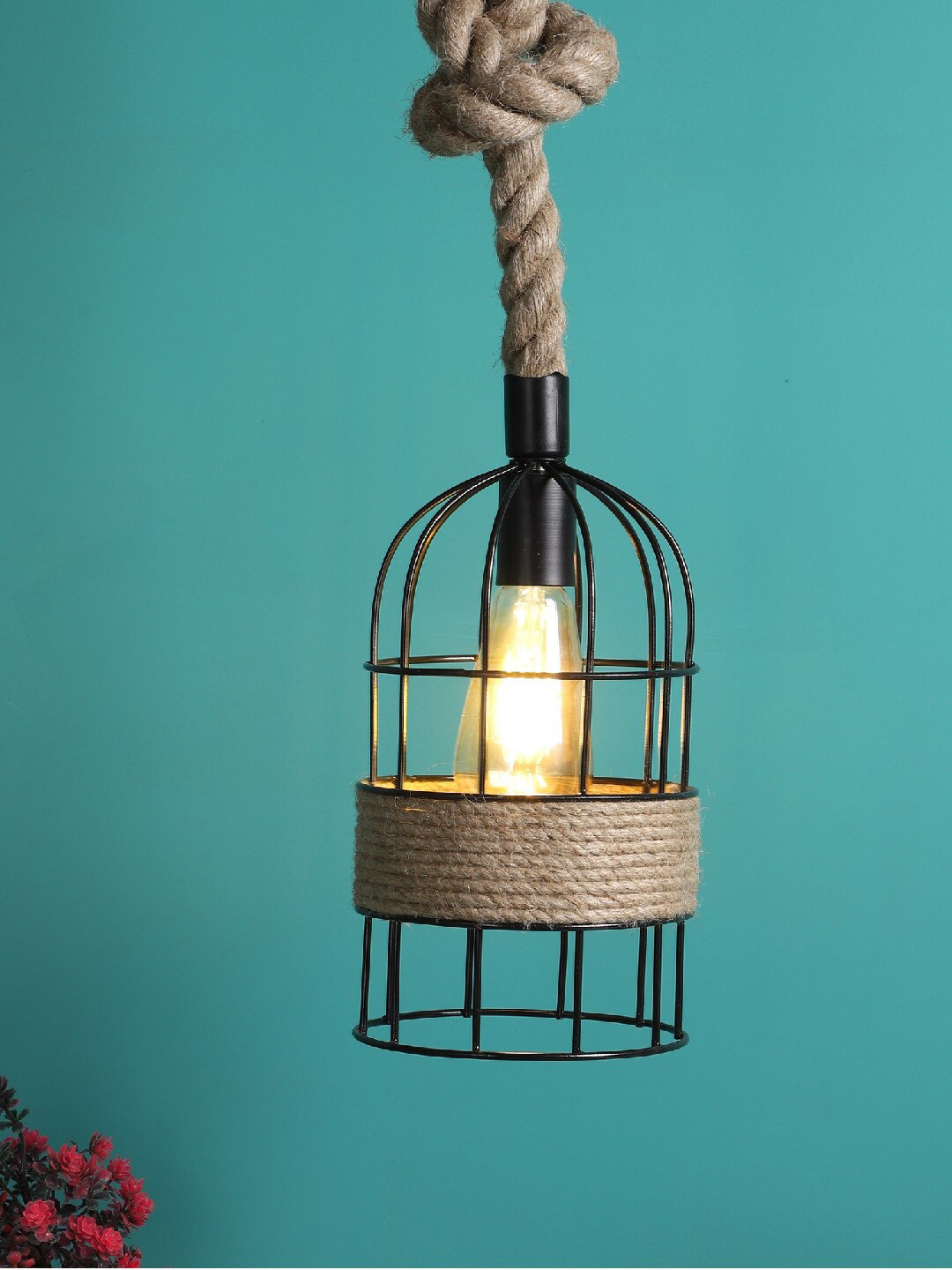 EXIM DECOR Brown Contemporary USP Pendant Rope Lights