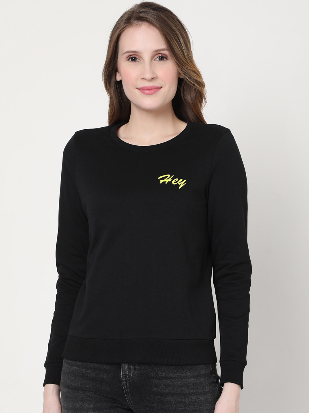Vero Moda Women Black Printed Sweatshirt