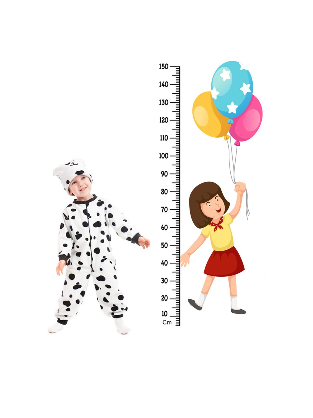 WENS Flying Balloon Height Measurement Removable Wall Sticker
