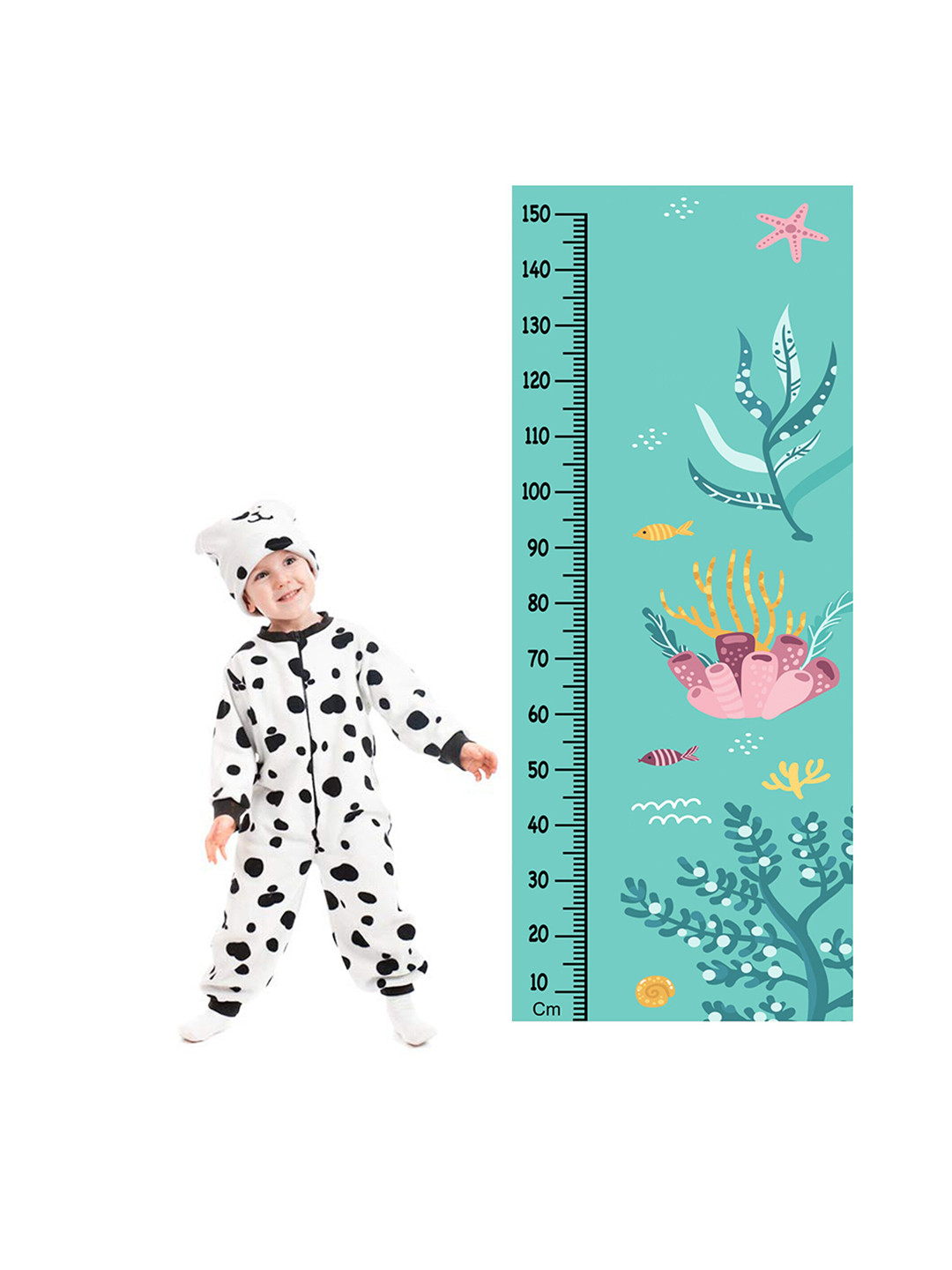 WENS Under Sea Height Measurement Removable Wall Sticker