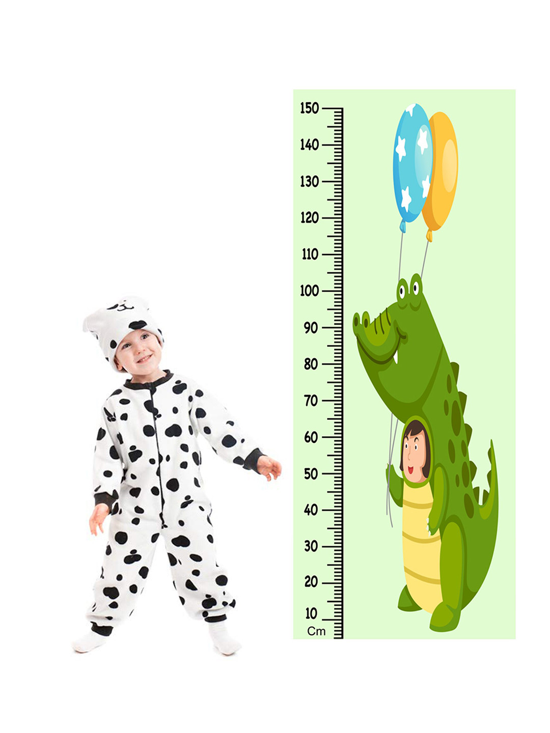 WENS Crocodile Height Measurement Removable Wall Sticker