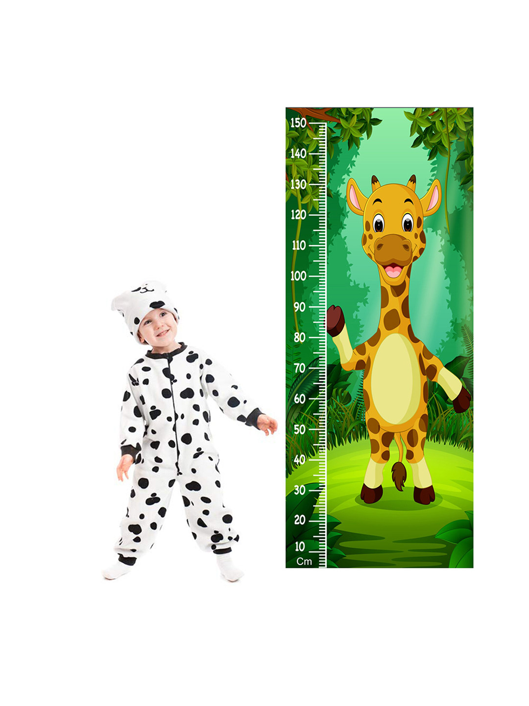 WENS Cute Cartoon Height Measurement Removable Wall Sticker