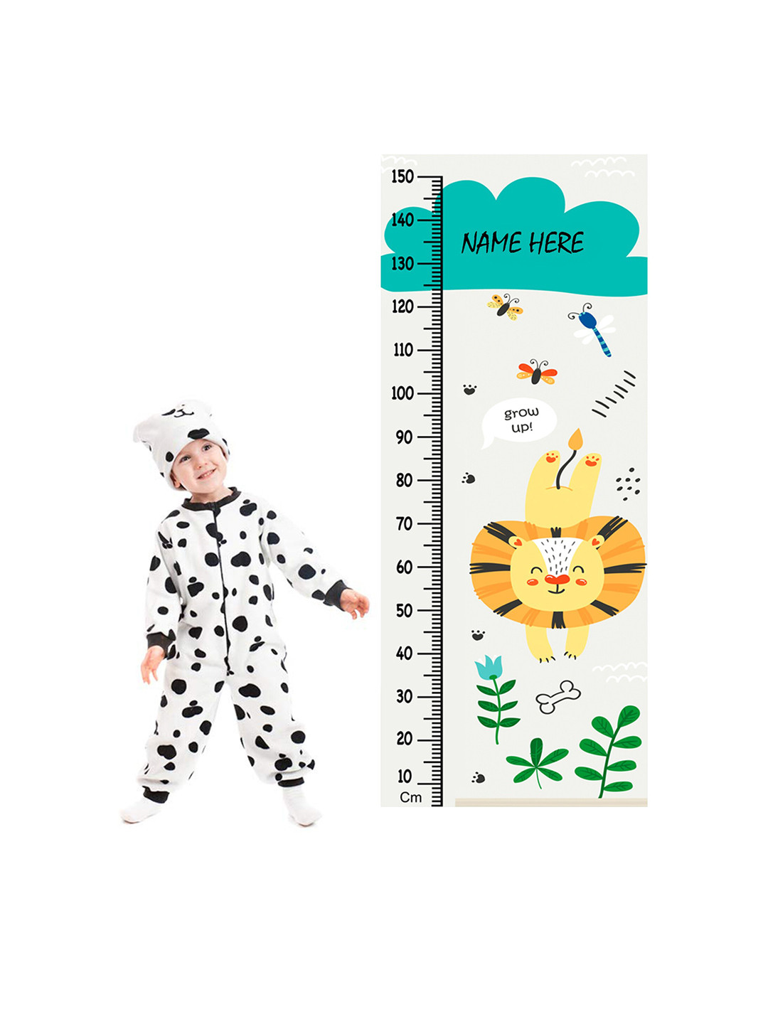 WENS Lion's Roar Height Measurement Removable Wall Sticker