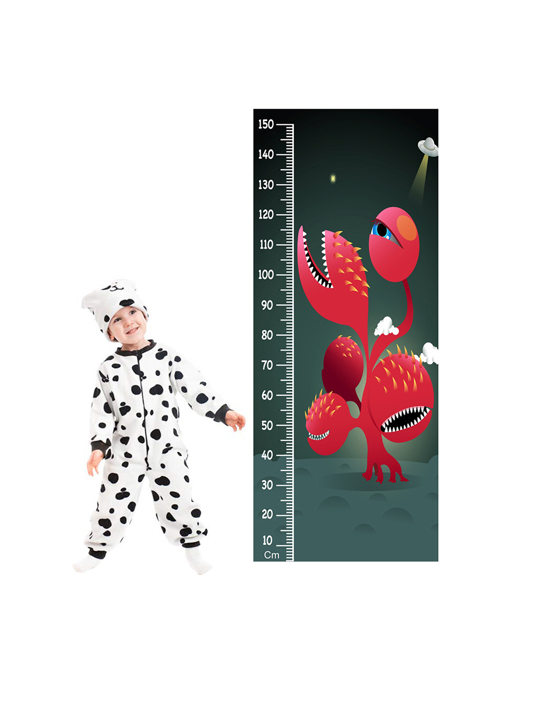 WENS Monster Height Measurement Removable Wall Sticker