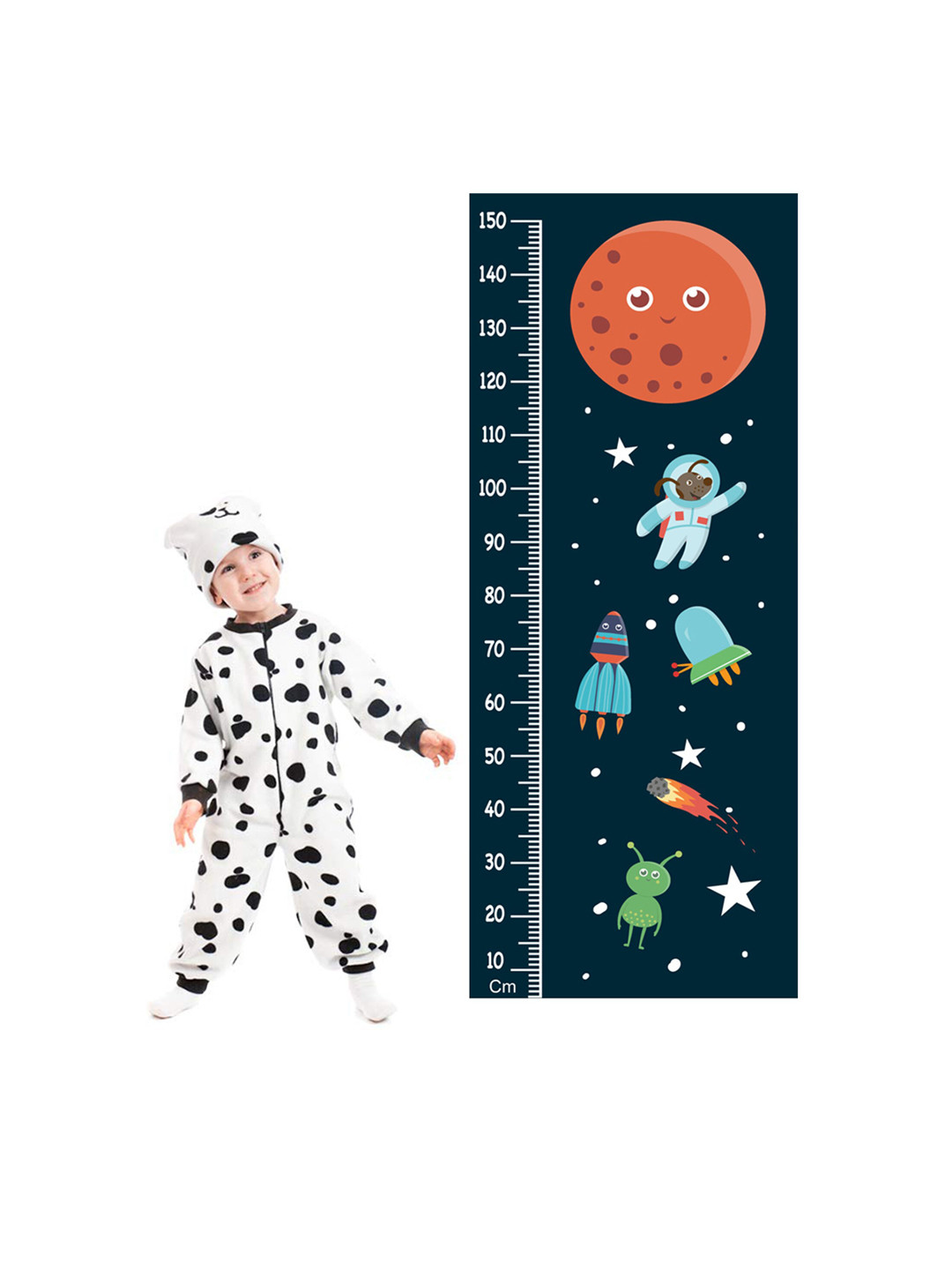 WENS Astronaut Height Measurement Removable Wall Sticker