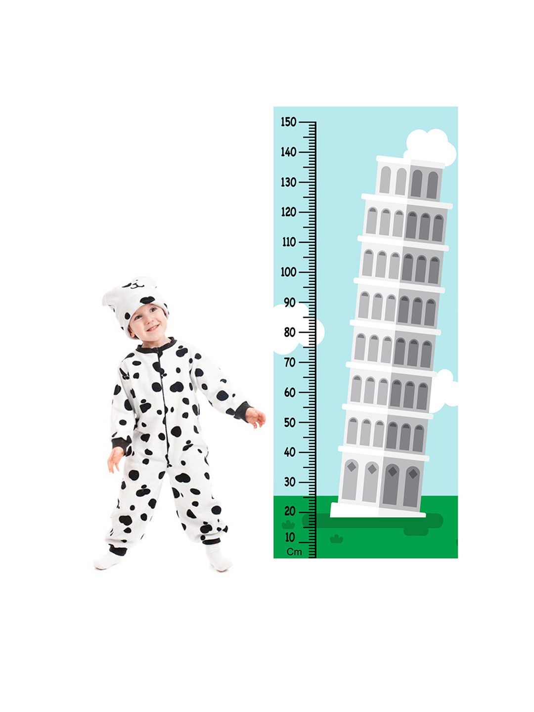 WENS Tower Height Measurement Removable Wall Sticker