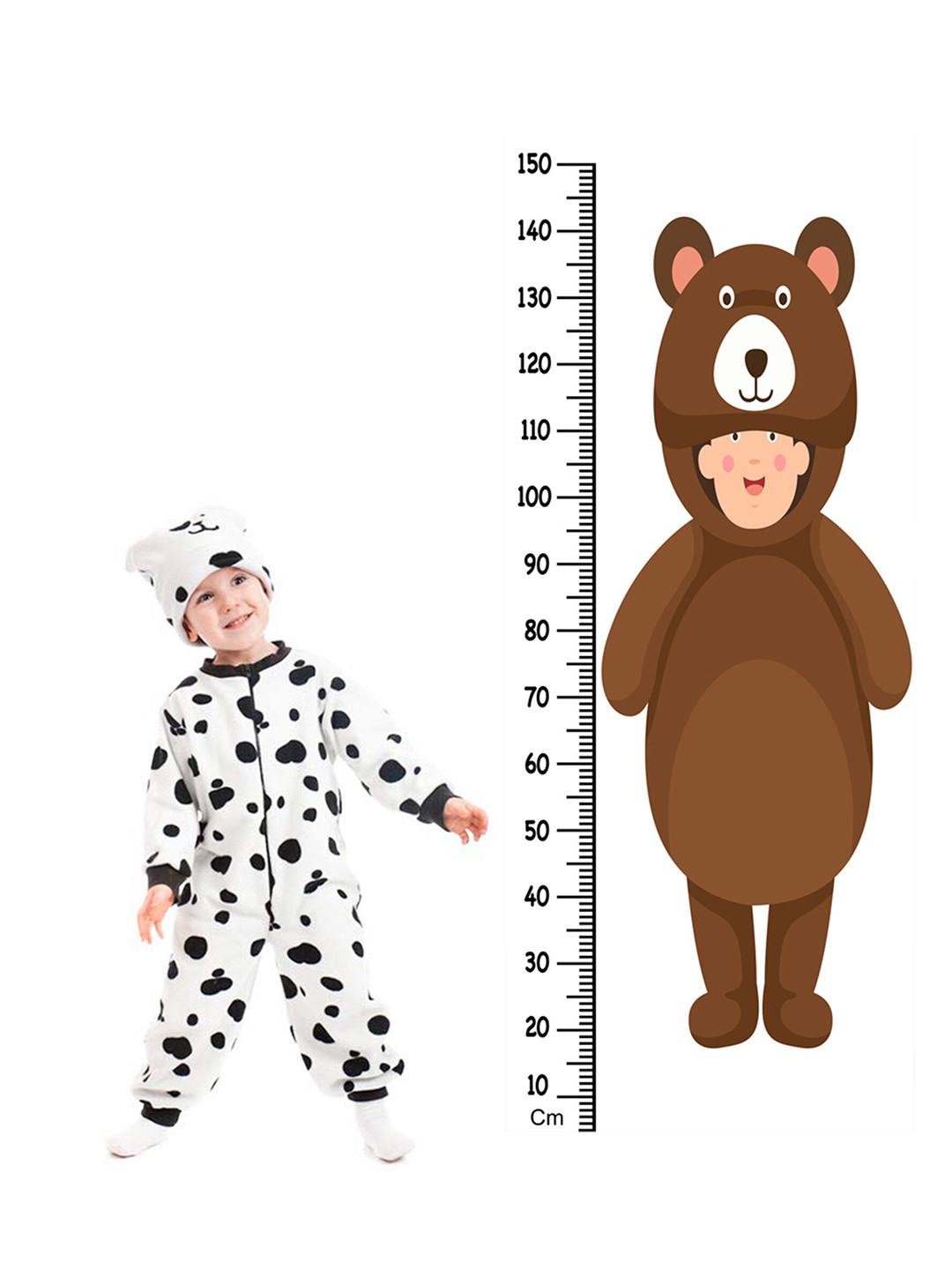 WENS Bear Height Measurement Removable Wall Sticker