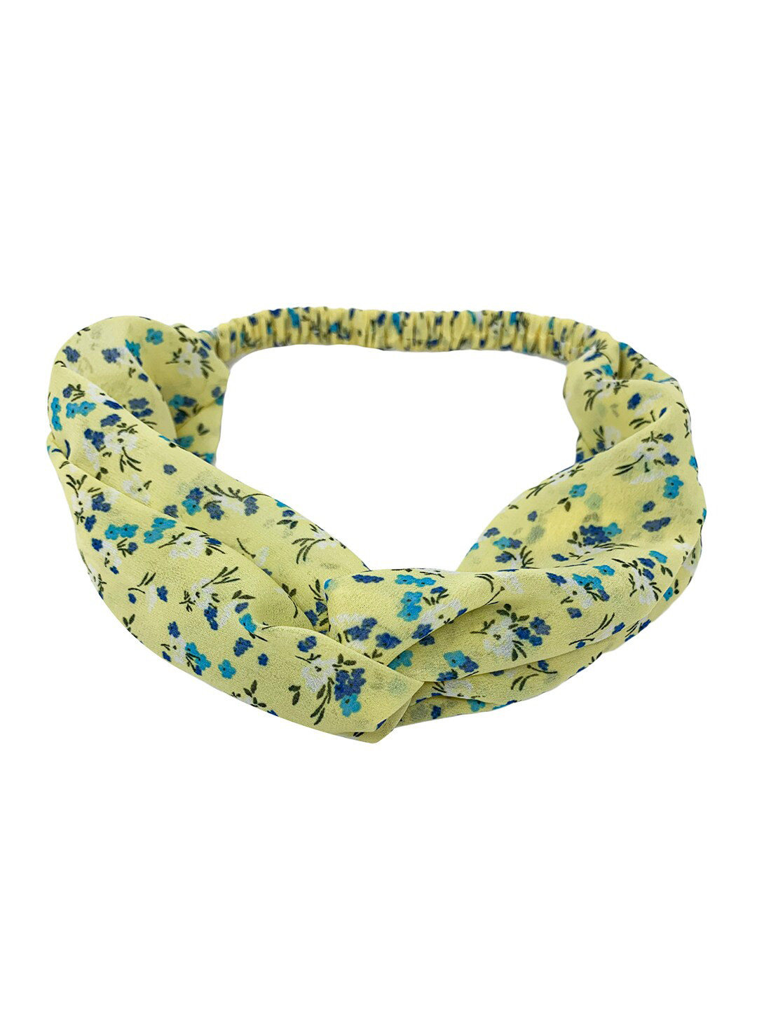 Mint & Oak Women Yellow & White Printed Hairband