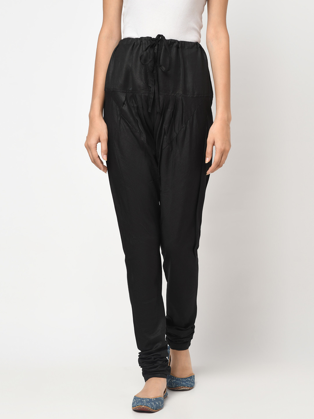 Fabindia Women Black Solid Churidar