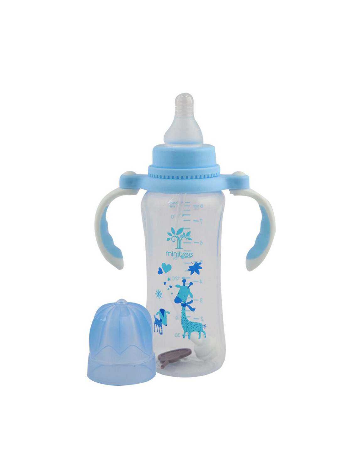 GUCHIGU Blue Baby BPA Free Feeding Bottles with Handle 240ml - 9013A