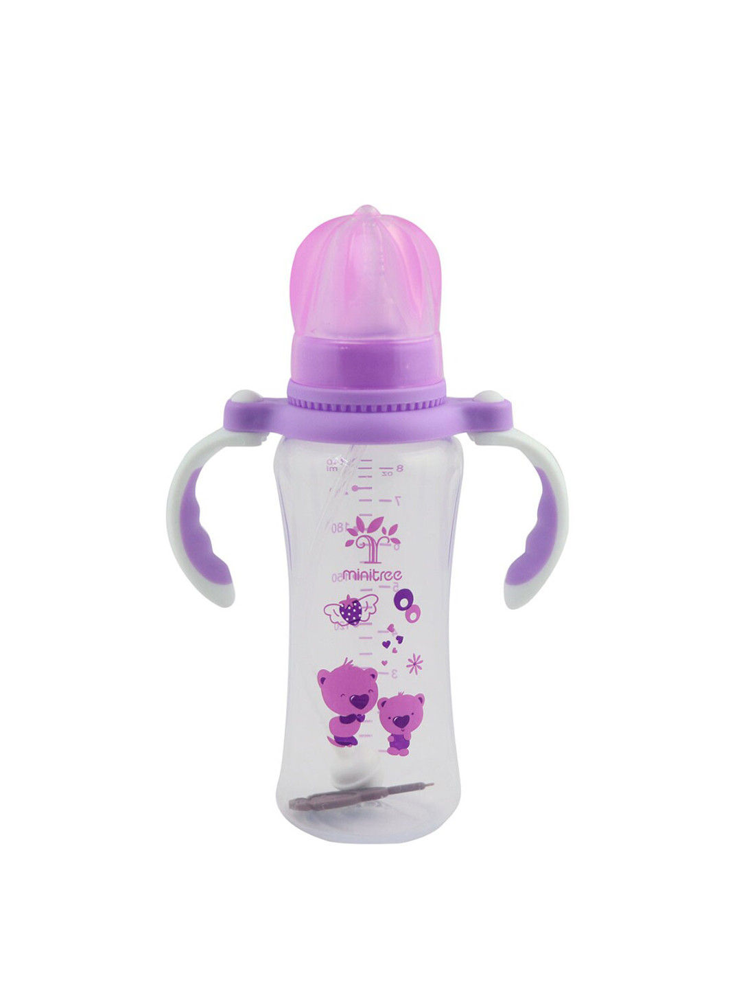 GUCHIGU Purple Baby BPA Free Feeding Bottles with Handle 240ml - 9013B