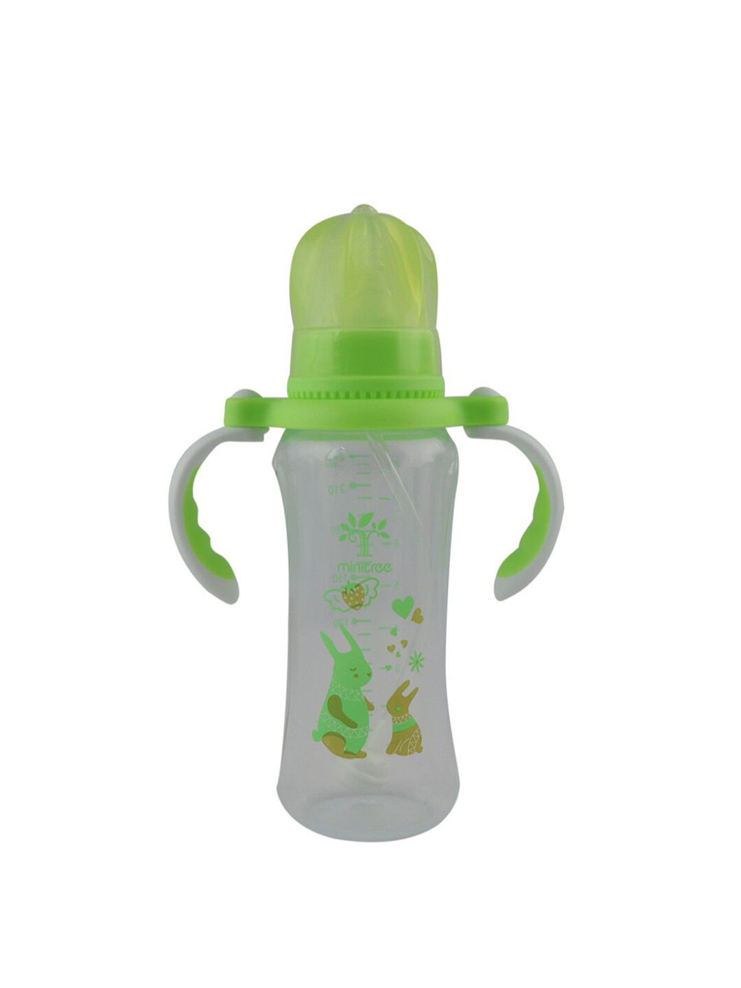 GUCHIGU Green Baby BPA Free Feeding Bottles with Handle 240ml - 9013C