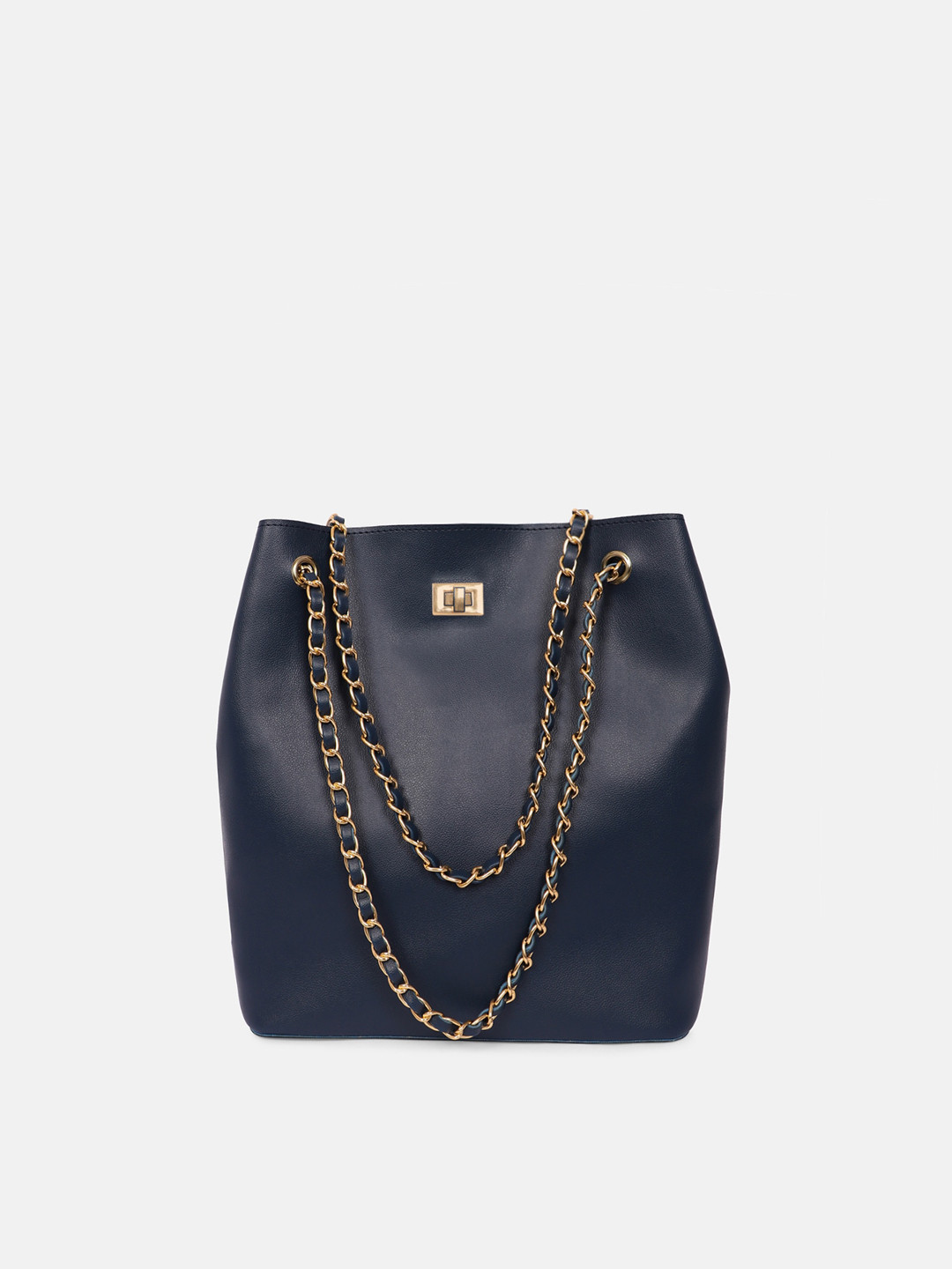 Bagsy Malone Women Blue PU Structured Tote Bag
