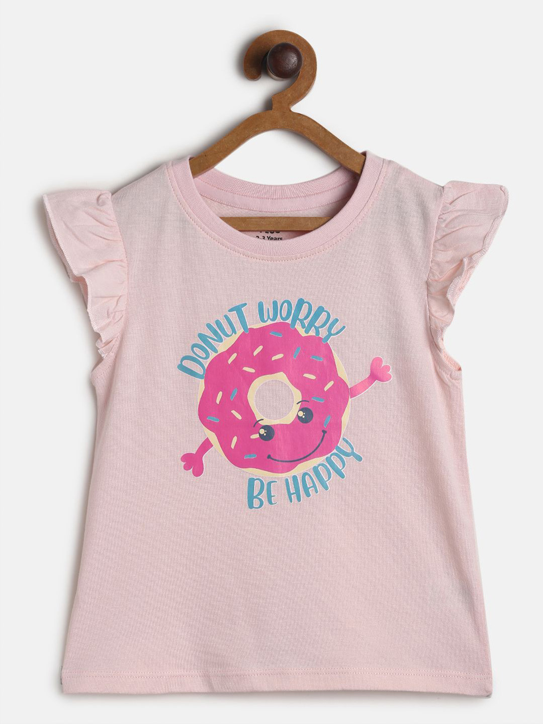 MINI KLUB Girls Violet Pure Cotton Graphic Printed Regular Top