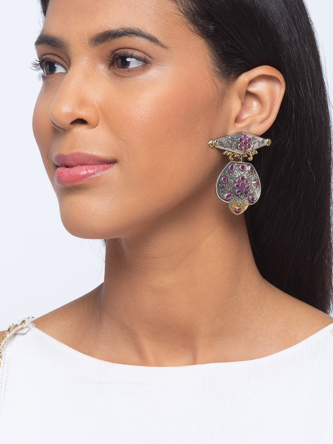 Digital Dress Room Pink Contemporary Drop Earrings