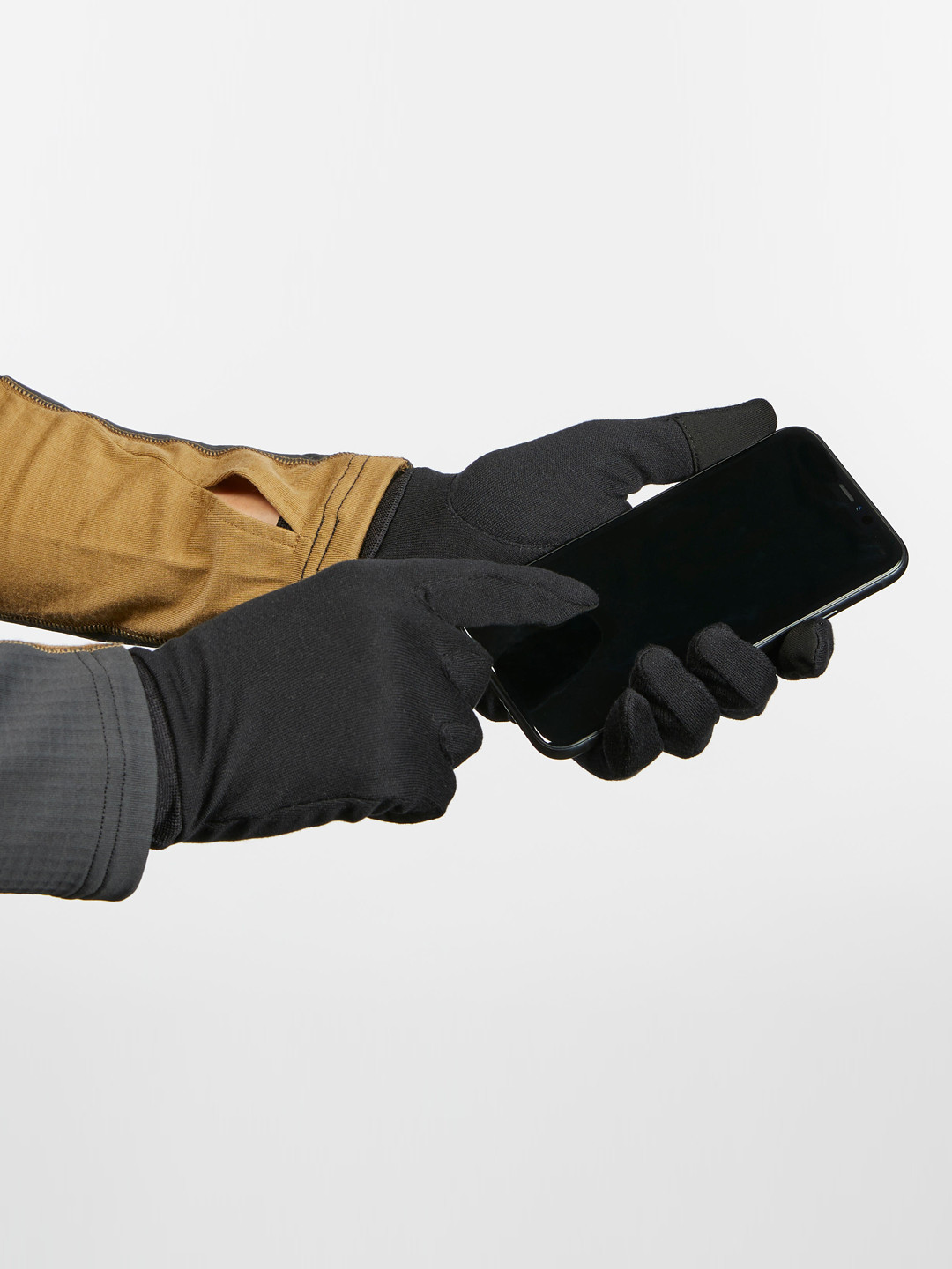 Decathlon Unisex Black Mountain Trekking 100% Silk Liner Gloves Trek 500