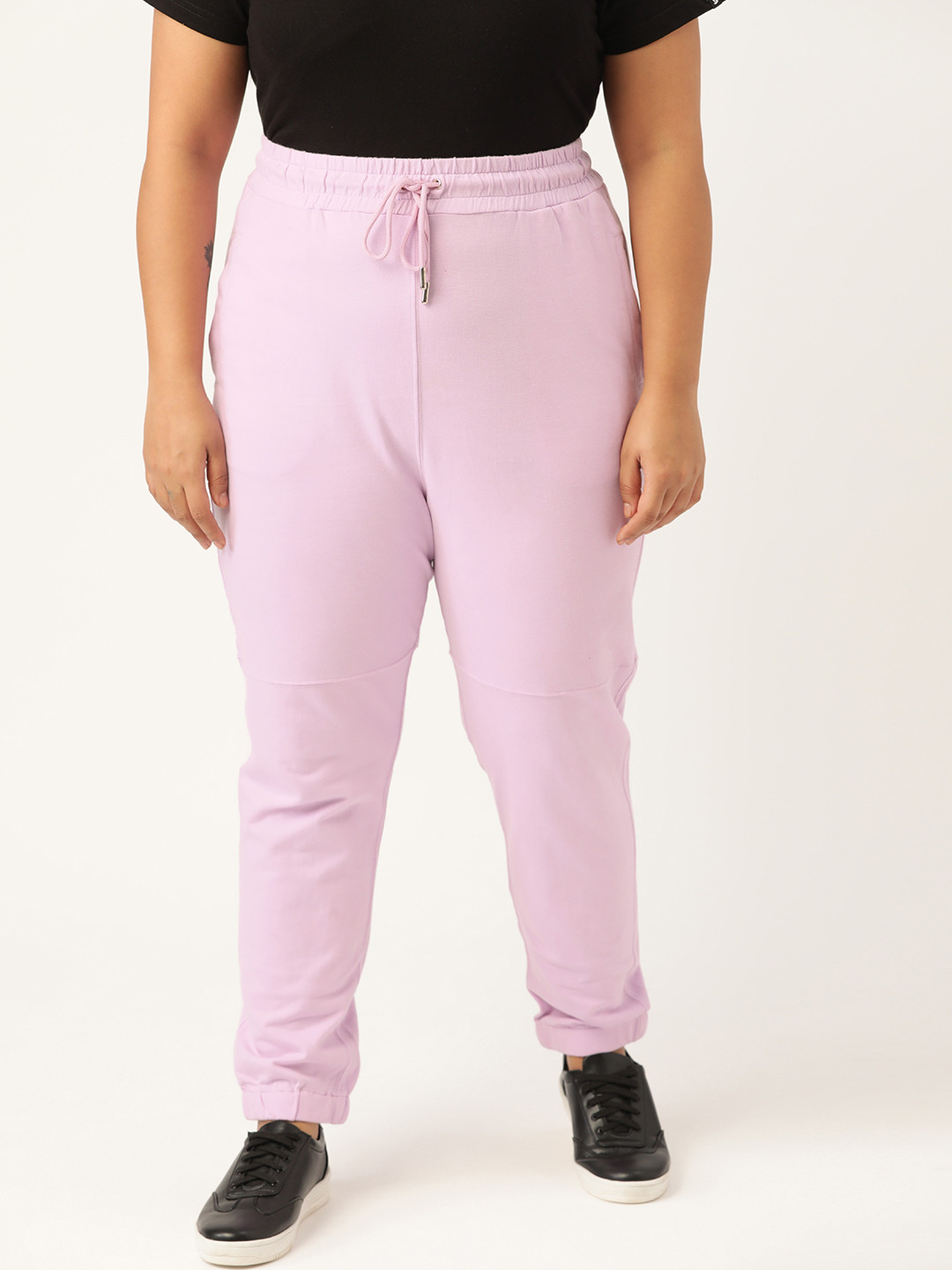 SPIRIT ANIMAL Women Plus Size Lavender Solid Joggers