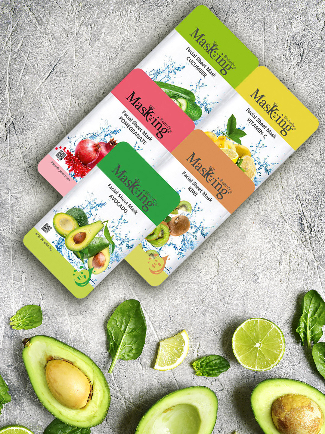 MasKing Unisex Pack of 10 Facial Sheet Masks