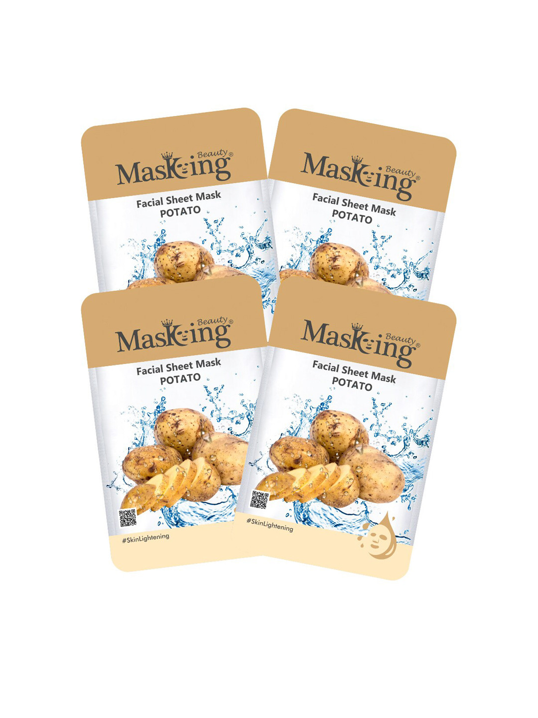 MasKing Pack of 4 Potato Facial Sheet Masks