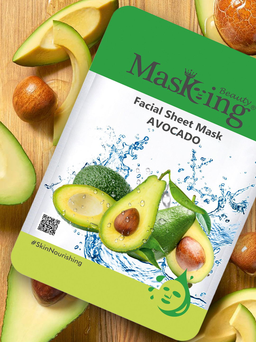 MasKing Pack Of 4 Women Beauty Avocado Facial Sheet Mask And Peel - 20 ml Each