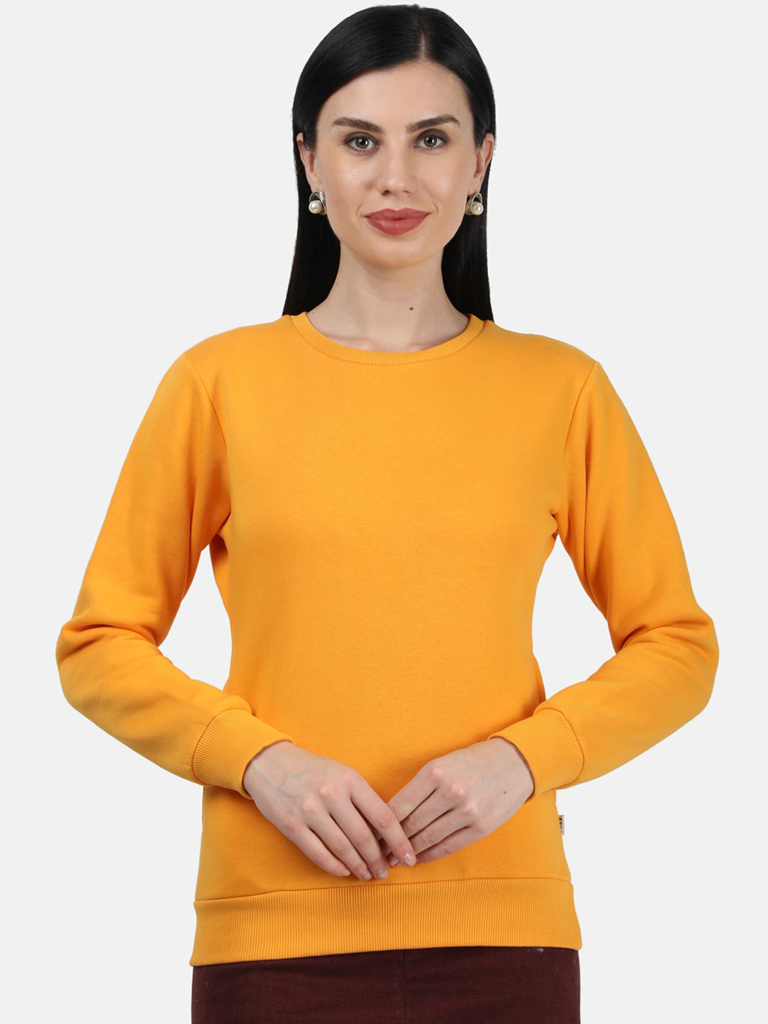 Monte Carlo Women Mustard Sweatshirt