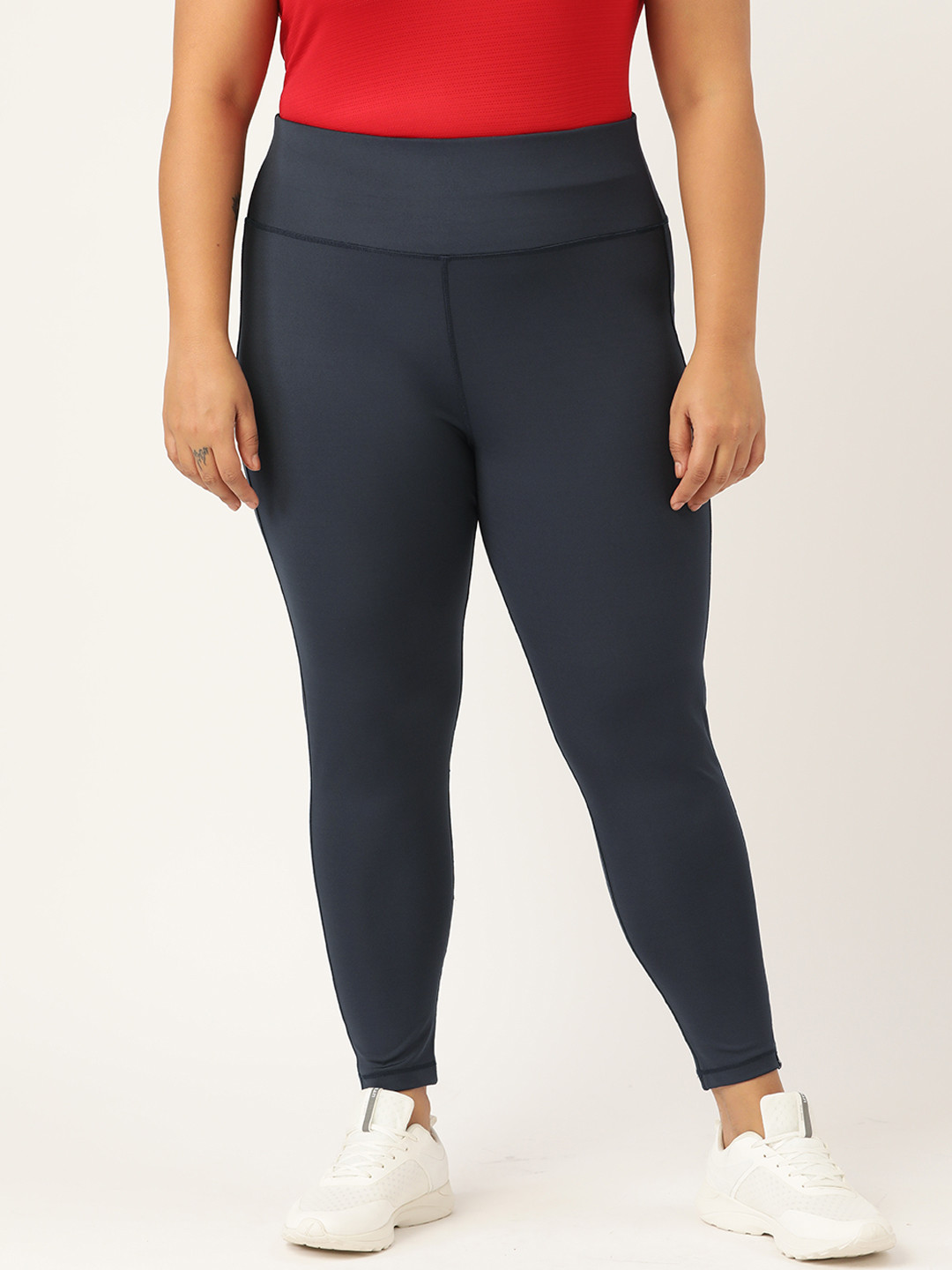 SPIRIT ANIMAL Women Plus Size Navy Blue Solid Legging