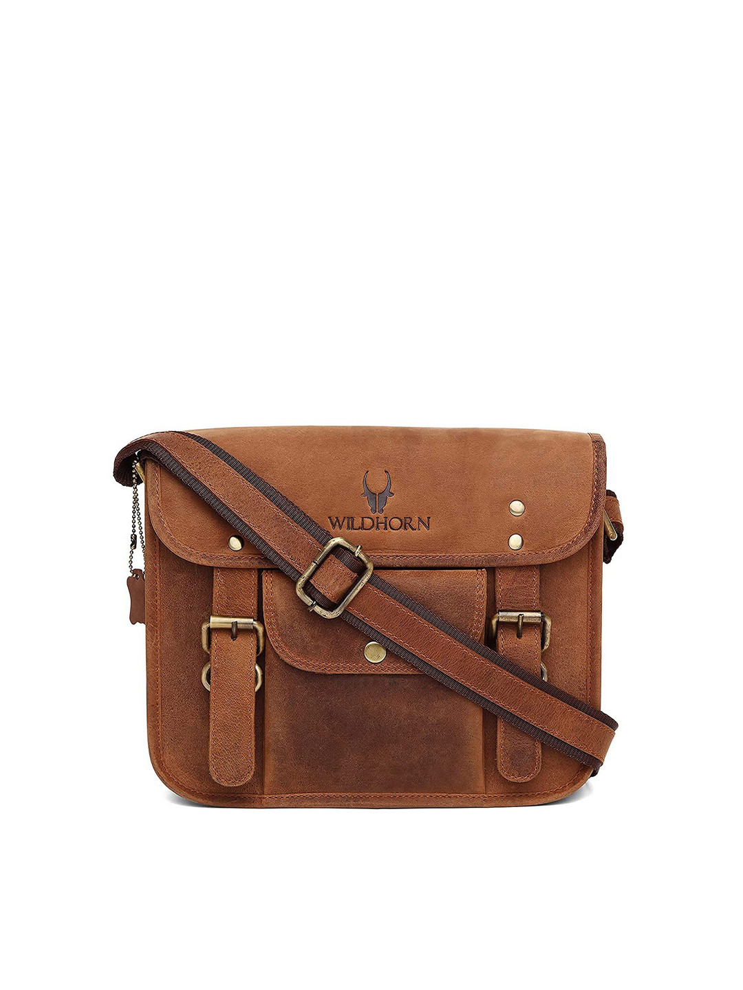 WildHorn Men Tan & Brown Messenger Bag
