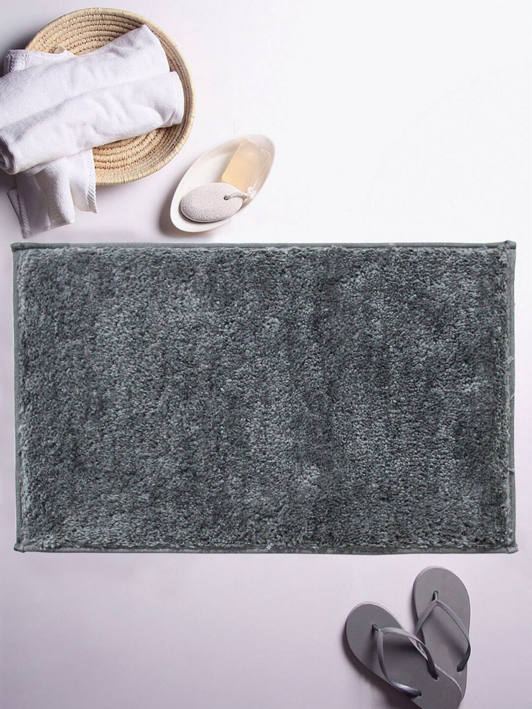 FI Grey Solid Bath Rug