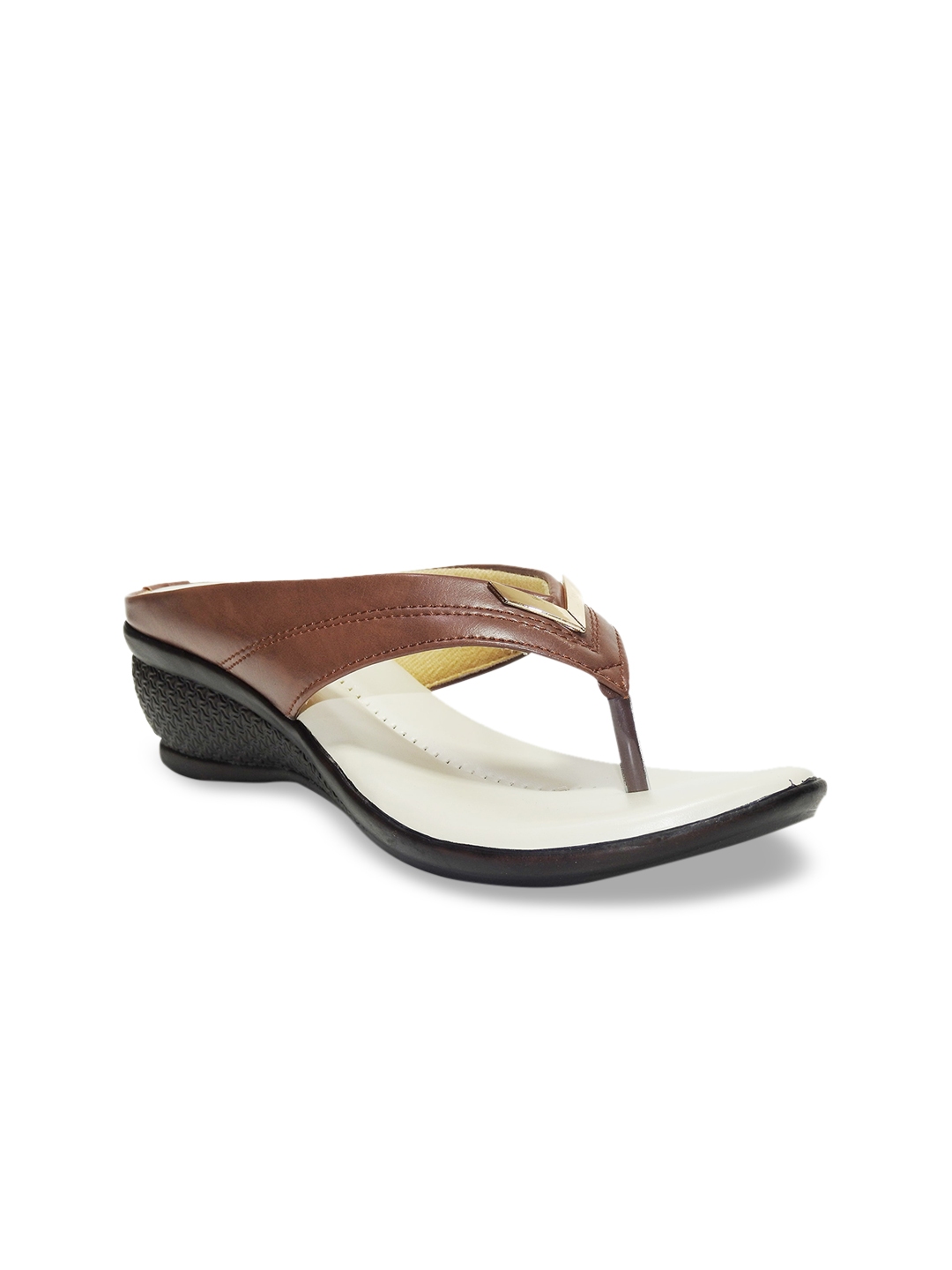 Butterflies Women Brown Wedge Sandals