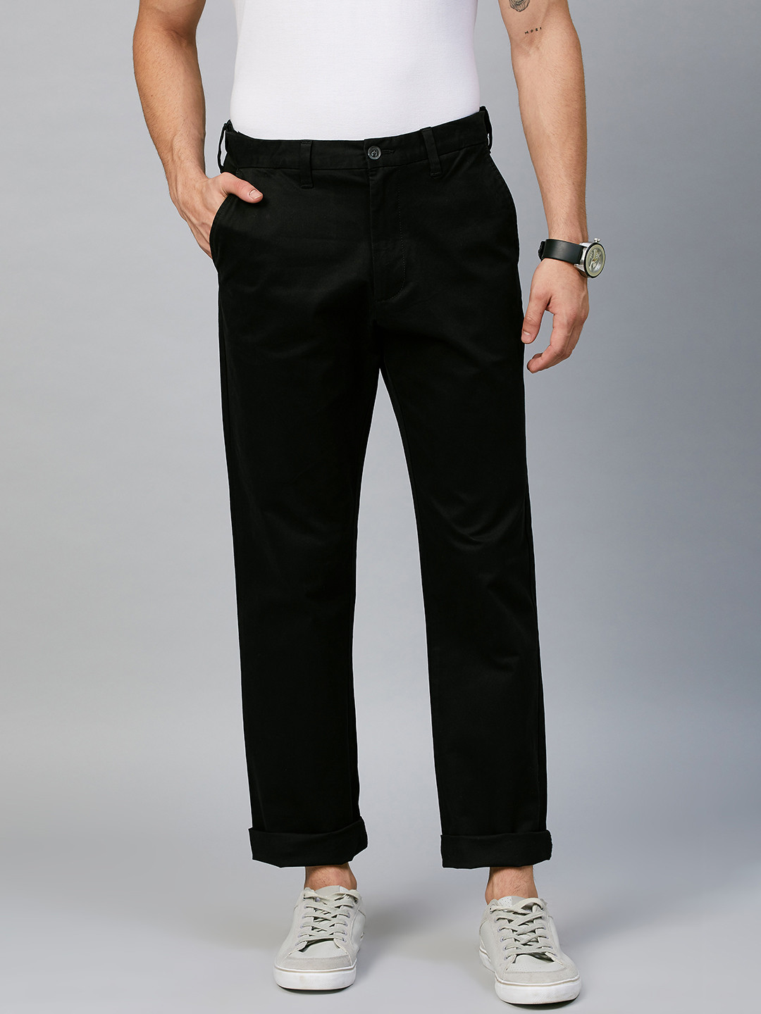 Marks & Spencer Men Black Trousers