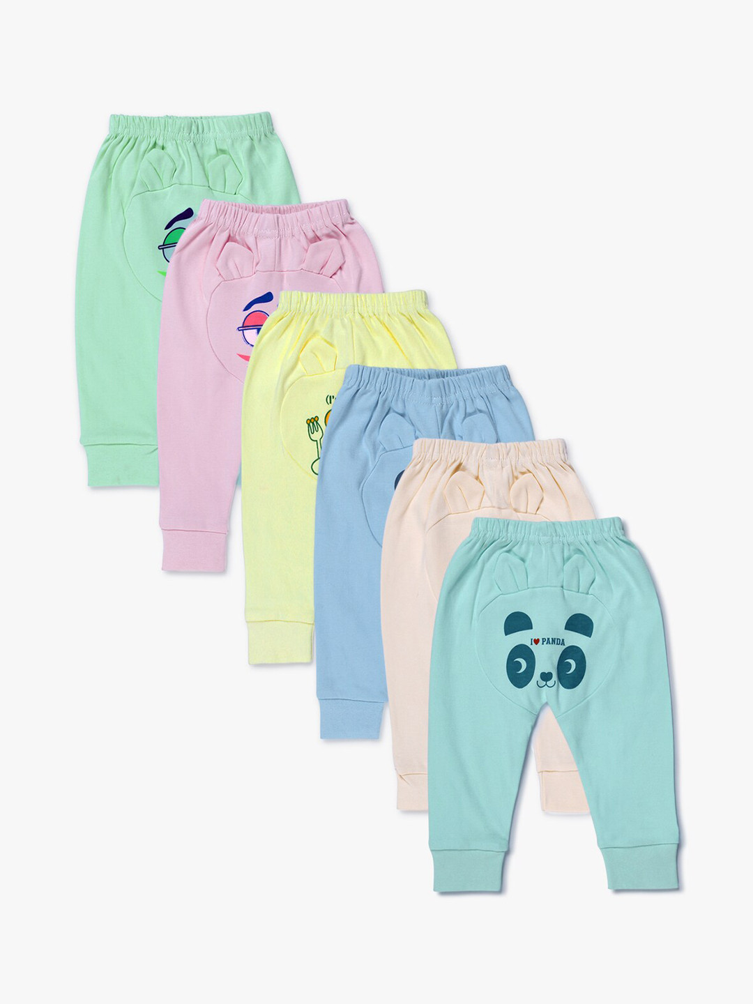 Superminis Multi Pack of 6 Cotton Diaper Pyjamas