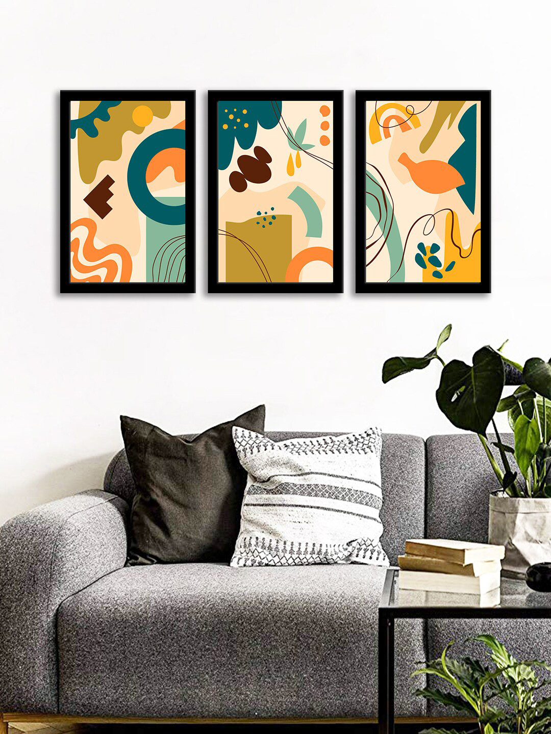 WENS Love Forever MDF 3 Piece Wall Rectangle Paintings Wall Art - 9.5 x 13.5In