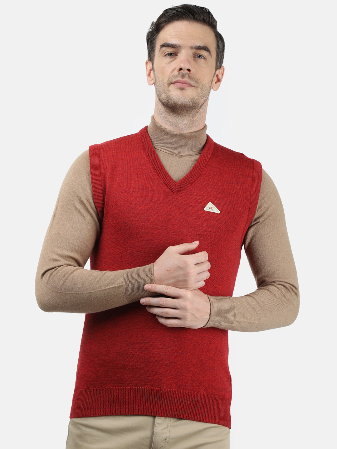Monte Carlo Men Red Sweater Vest