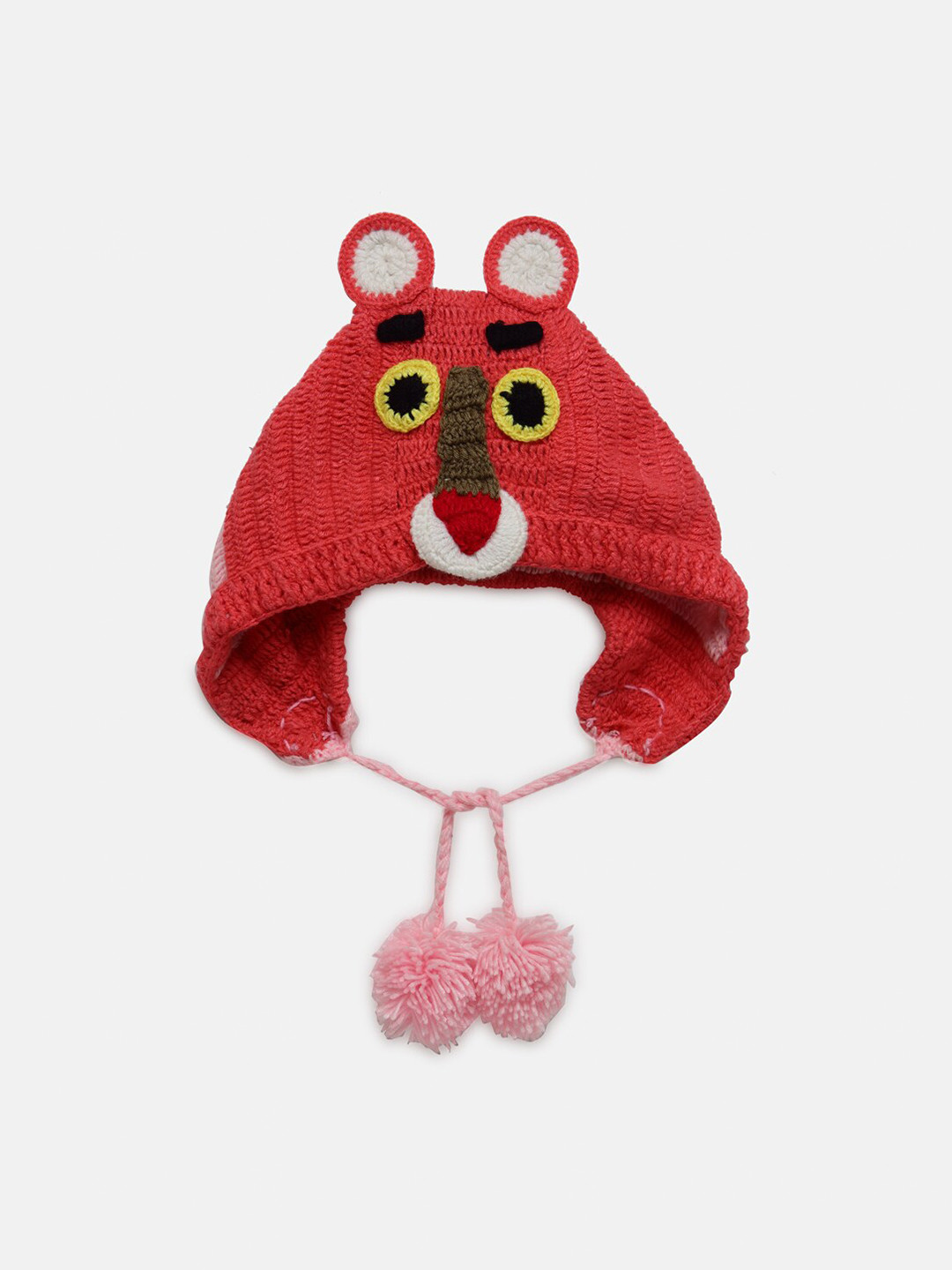 CHUTPUT Unisex Kids Brown Hand Knitted Crochet Cap