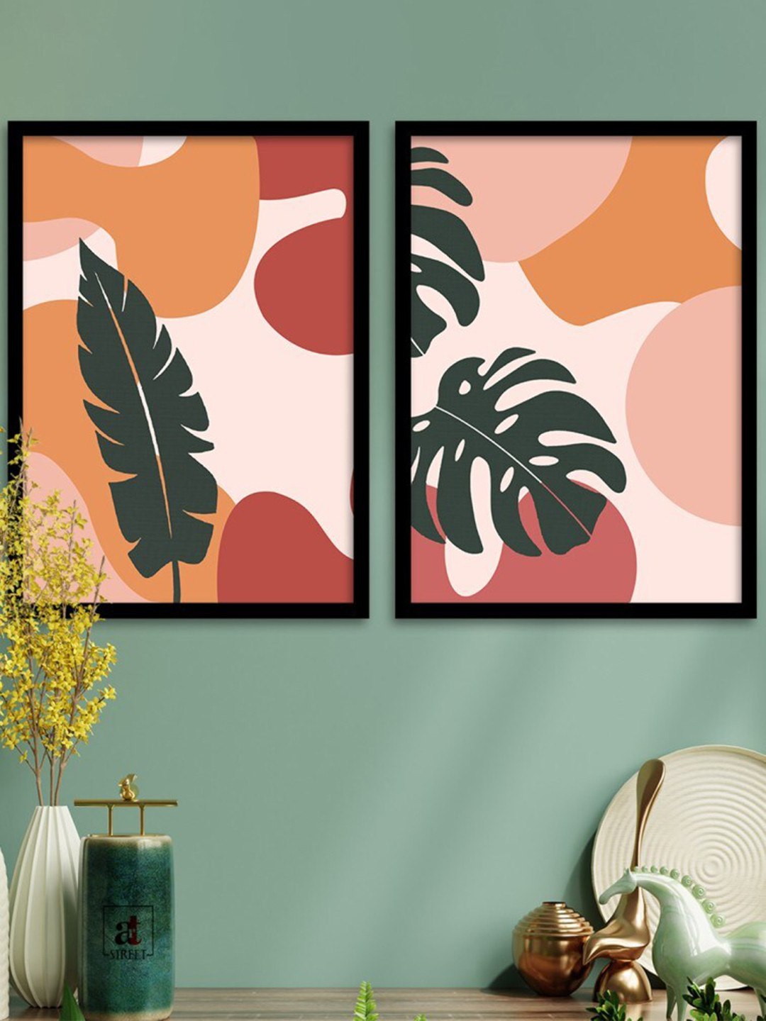 Art Street Synthetic Wood 2 Piece Wall Rectangle Photographs Wall Art -12.7 x 17.5 In