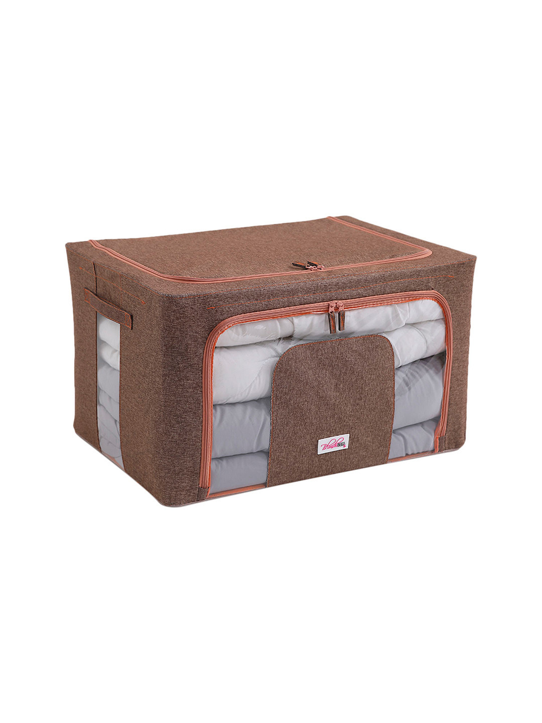BlushBees Brown Solid Wardrobe Multi-Utility Foldable Storage Box Organizers