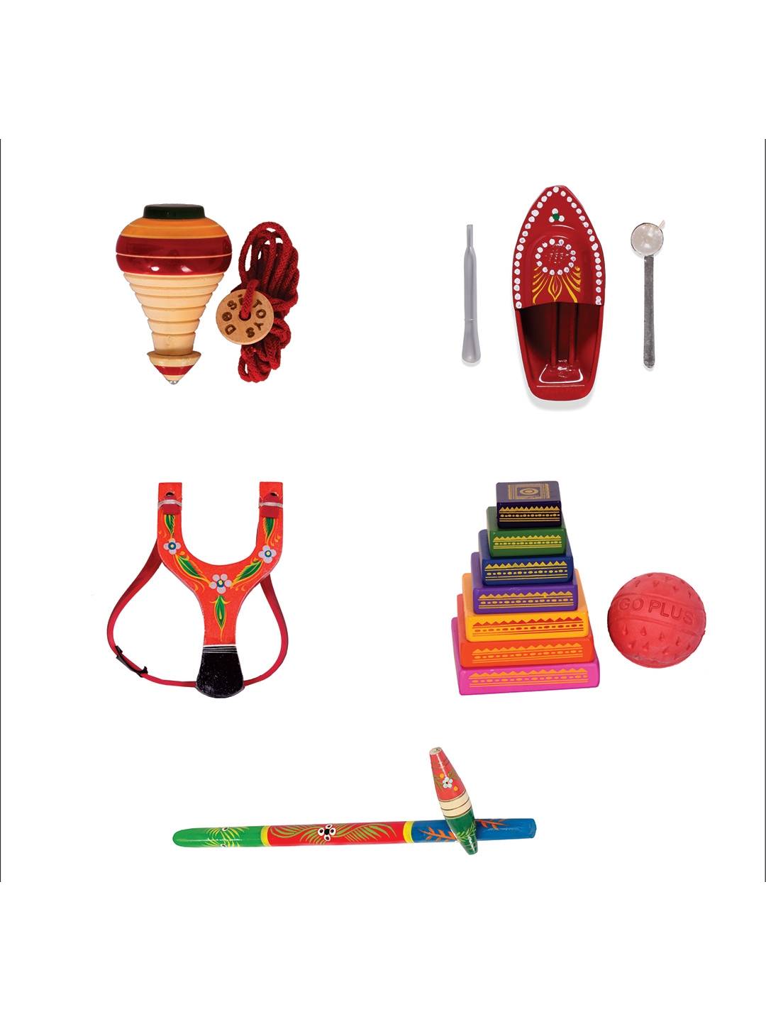 Desi Toys Kids Set Of 5 Iconic Indian Games