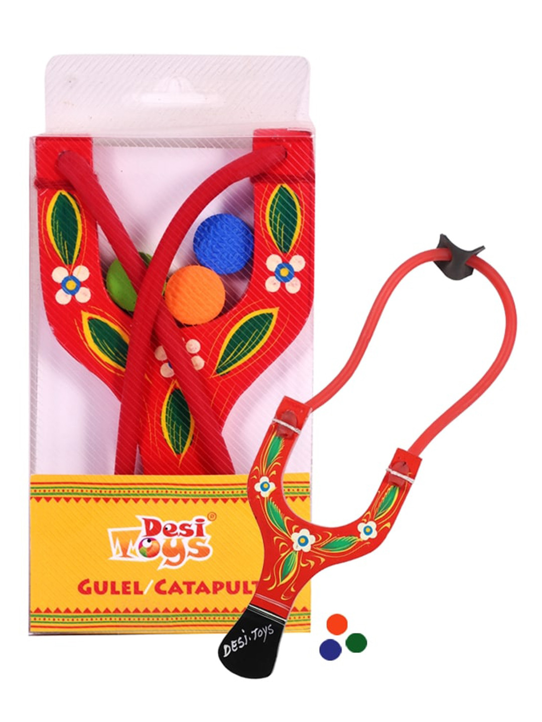 Desi Toys Kids Red & Black Printed Catapult