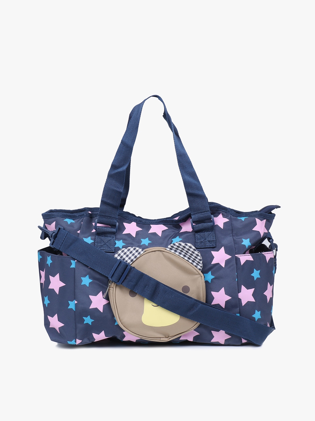 POKORY Blue Baby Diaper Changing Shoulder Bag with pockets