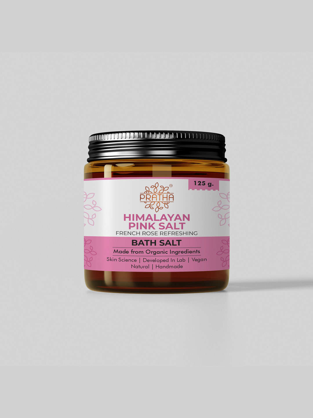 Pratha Himalayan Pink Salt - French Rose Refreshing Bath Salt 225 g