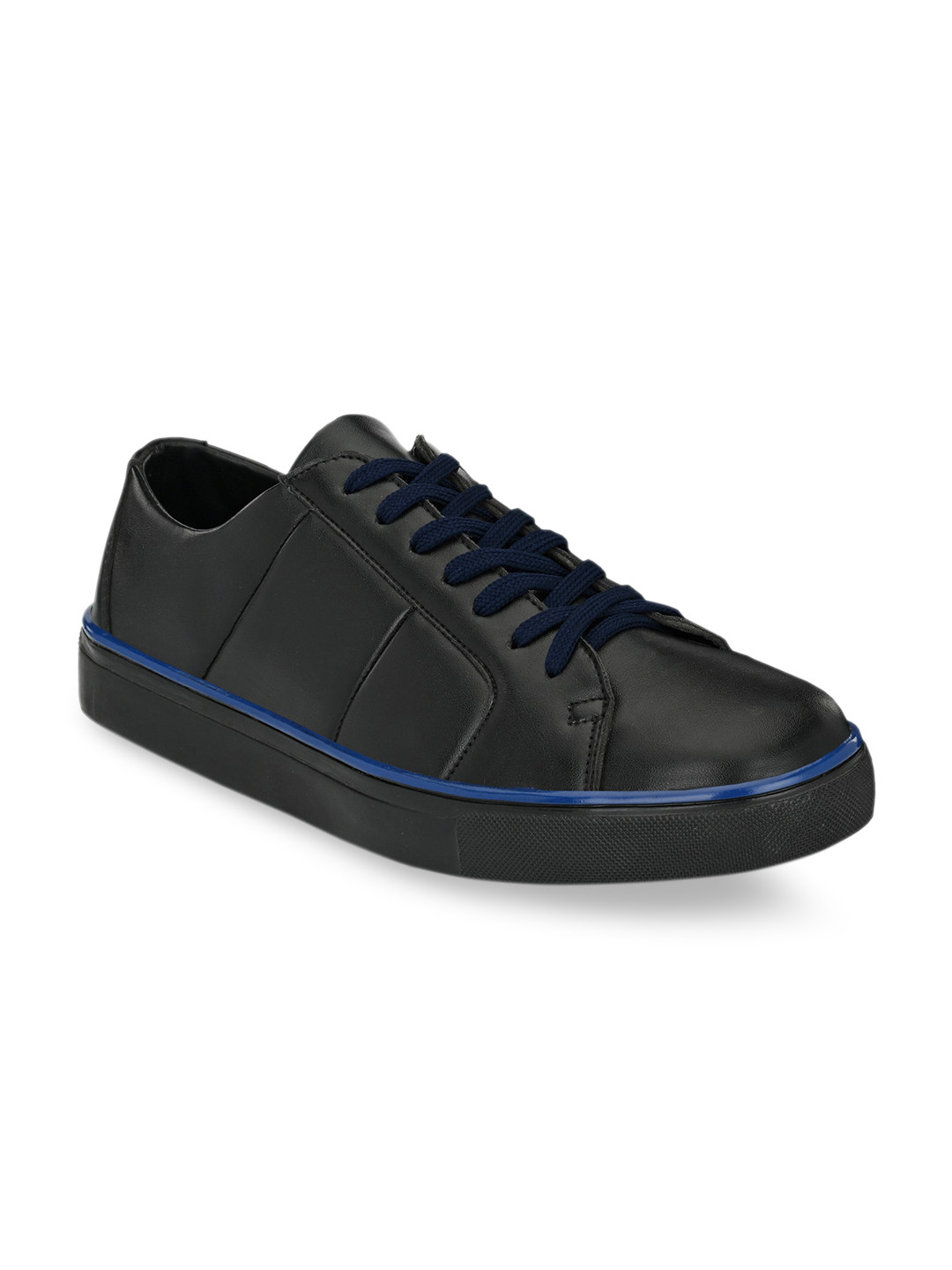 EXTRIMOS Men Black Textured Sneakers