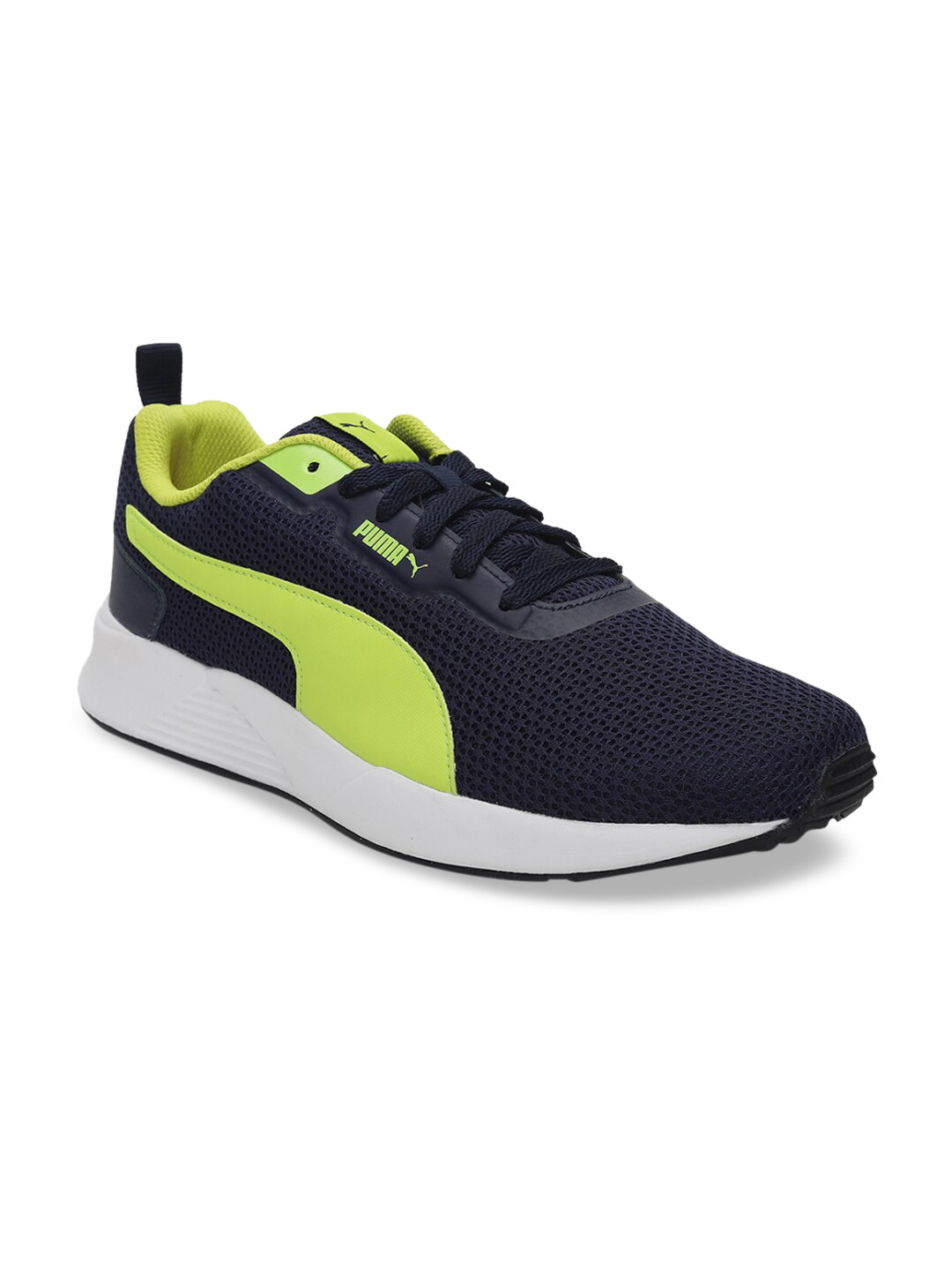 Puma Men Navy Blue Lime Humble Shoes