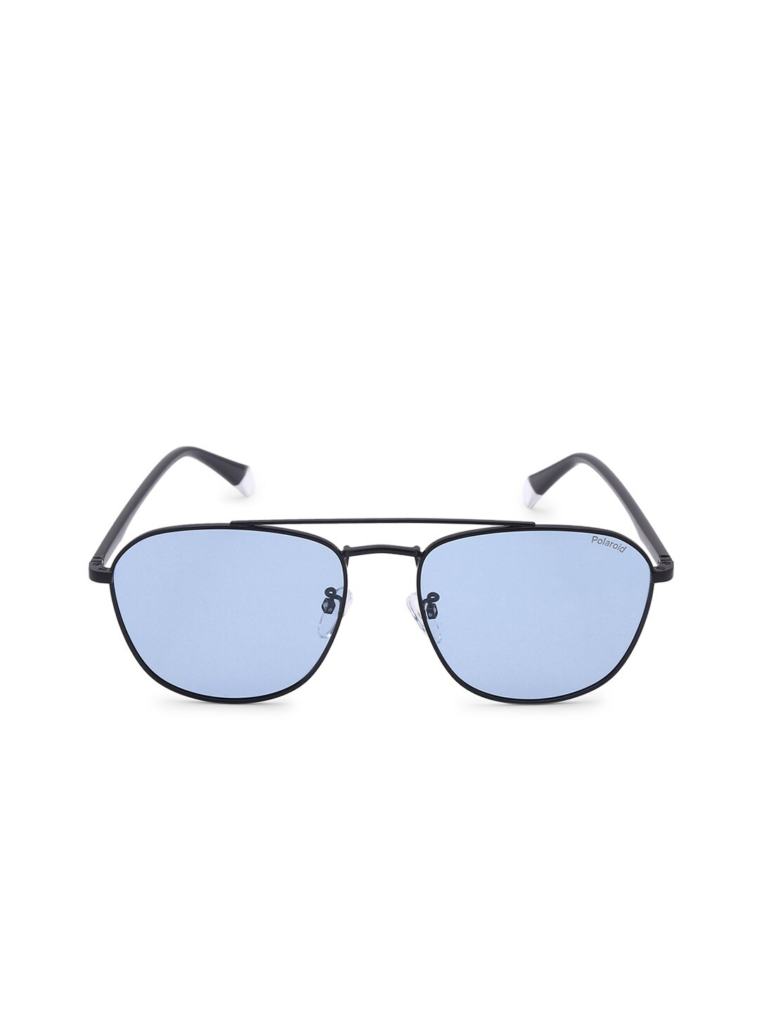 Polaroid Men Blue Lens & Black Aviator Sunglasses with UV Protected Lens 203431