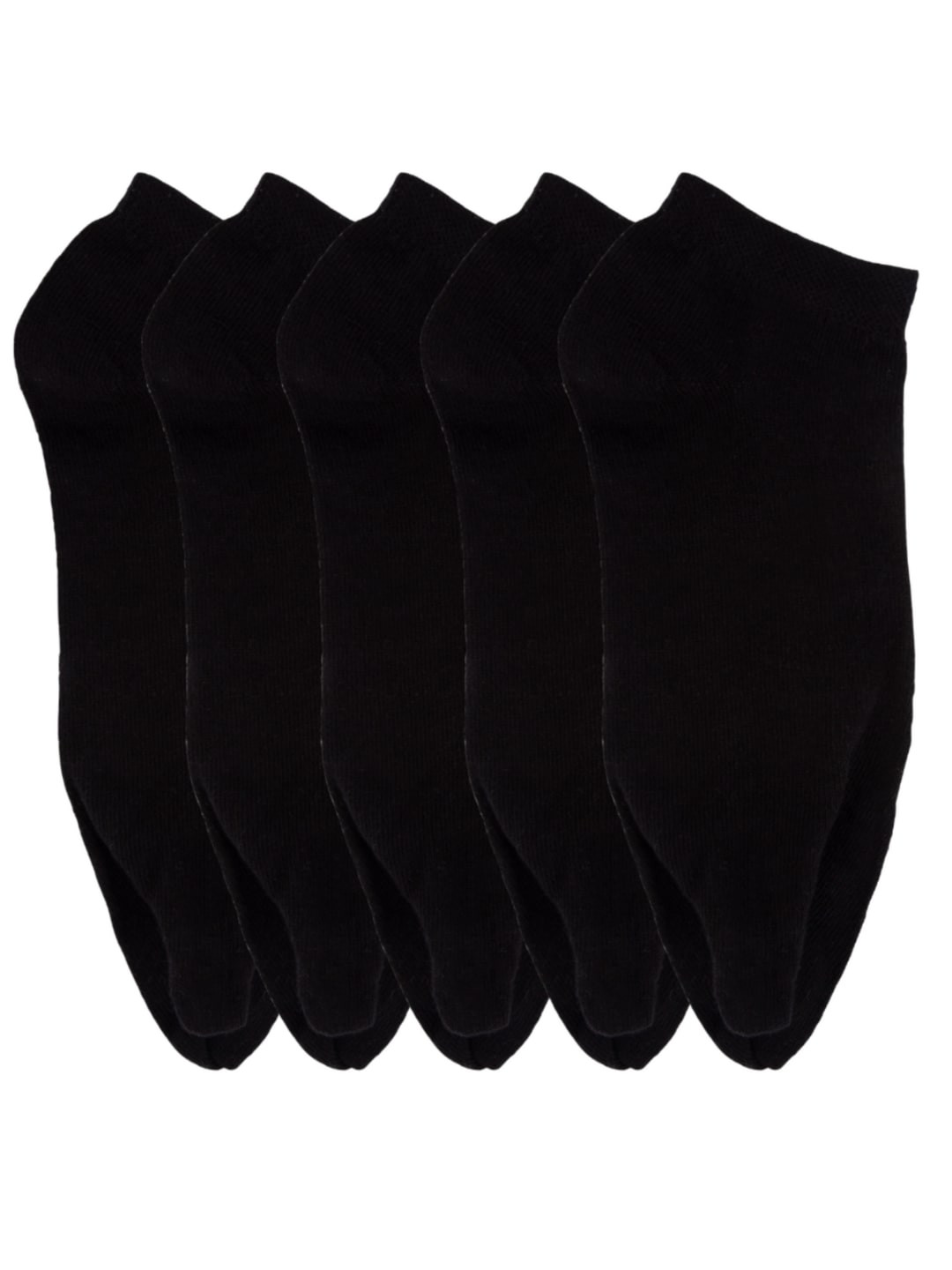 N2S NEXT2SKIN Pack Of 5 Women Black Cotton Socks