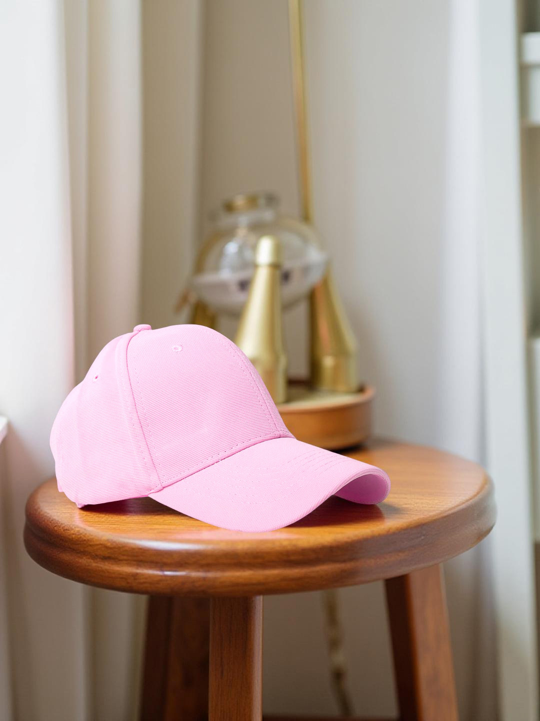 Golden Peacock Unisex Pink Solid Baseball Cap