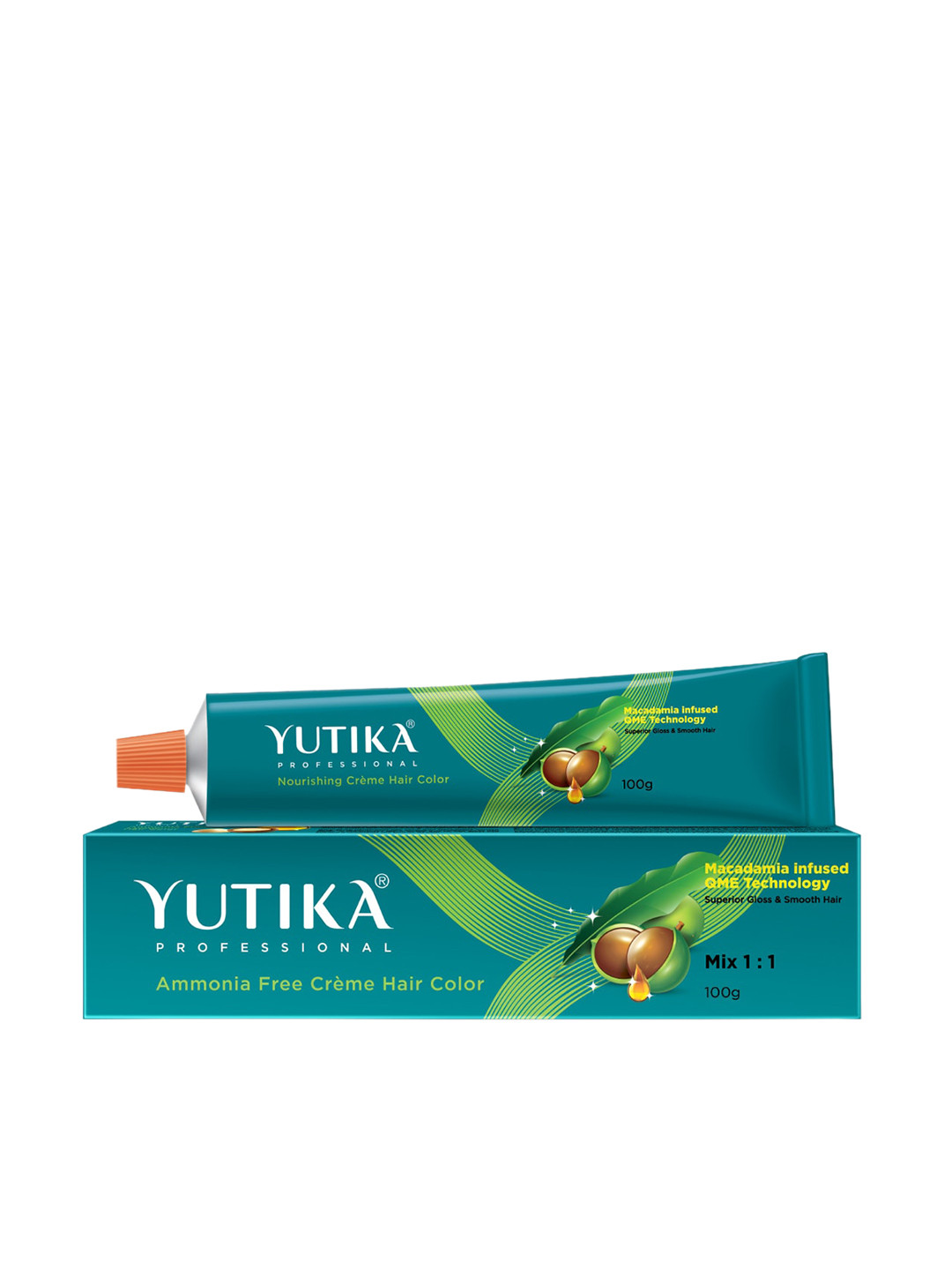 YUTIKA Beige Professional Nourishing Creme Hair Color - 100gm - Light Golden Brown