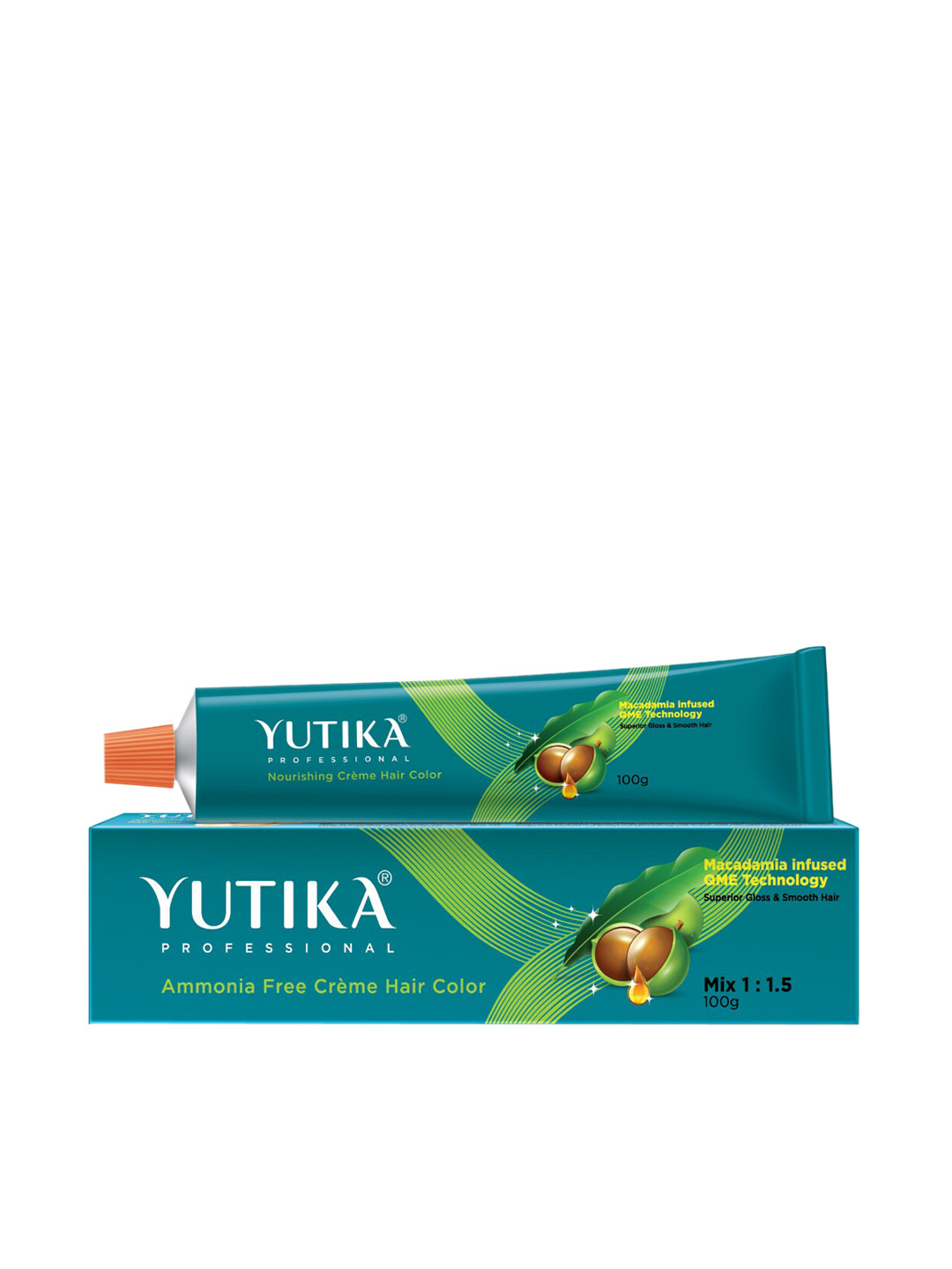 YUTIKA Professional Creme Hair Color - 100gm Copper - Mahogany Brown