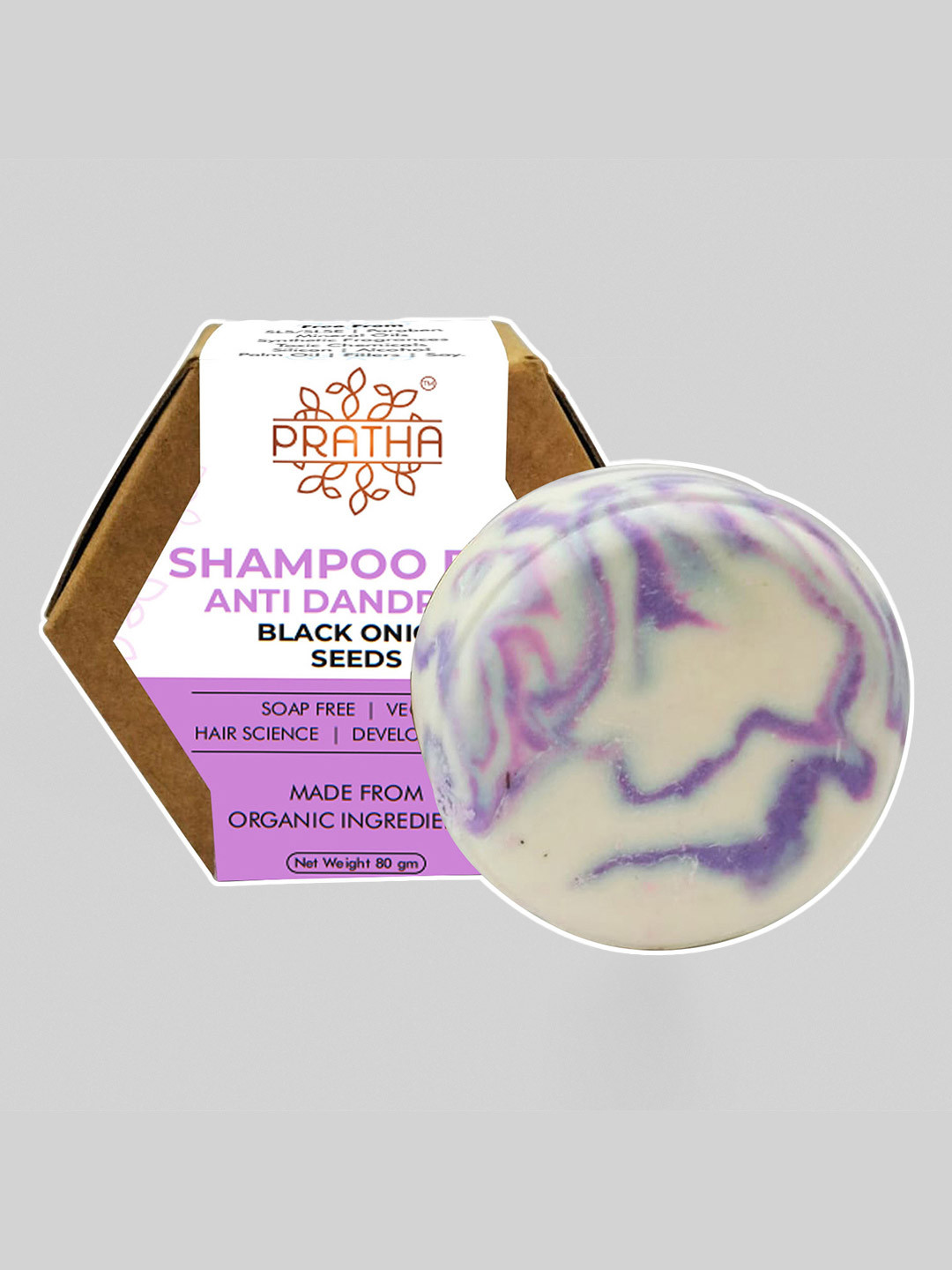 Pratha Unisex Black Onion Seed Anti Dandruff Shampoo Bar