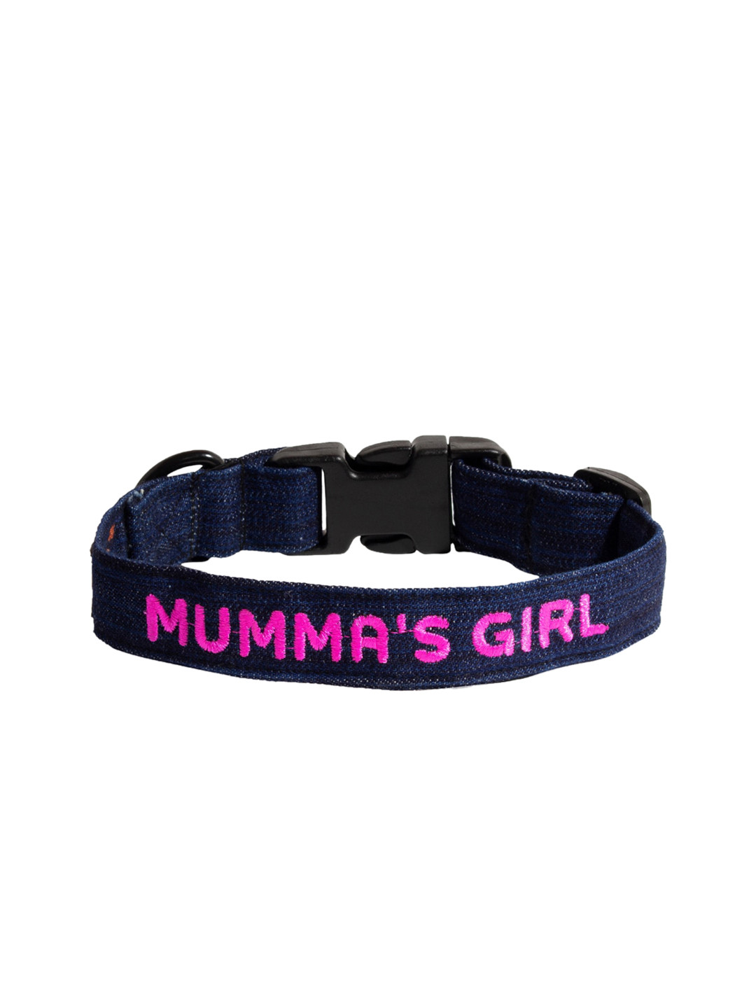 LANA PAWS Blue & Pink Self Design Dog Collar